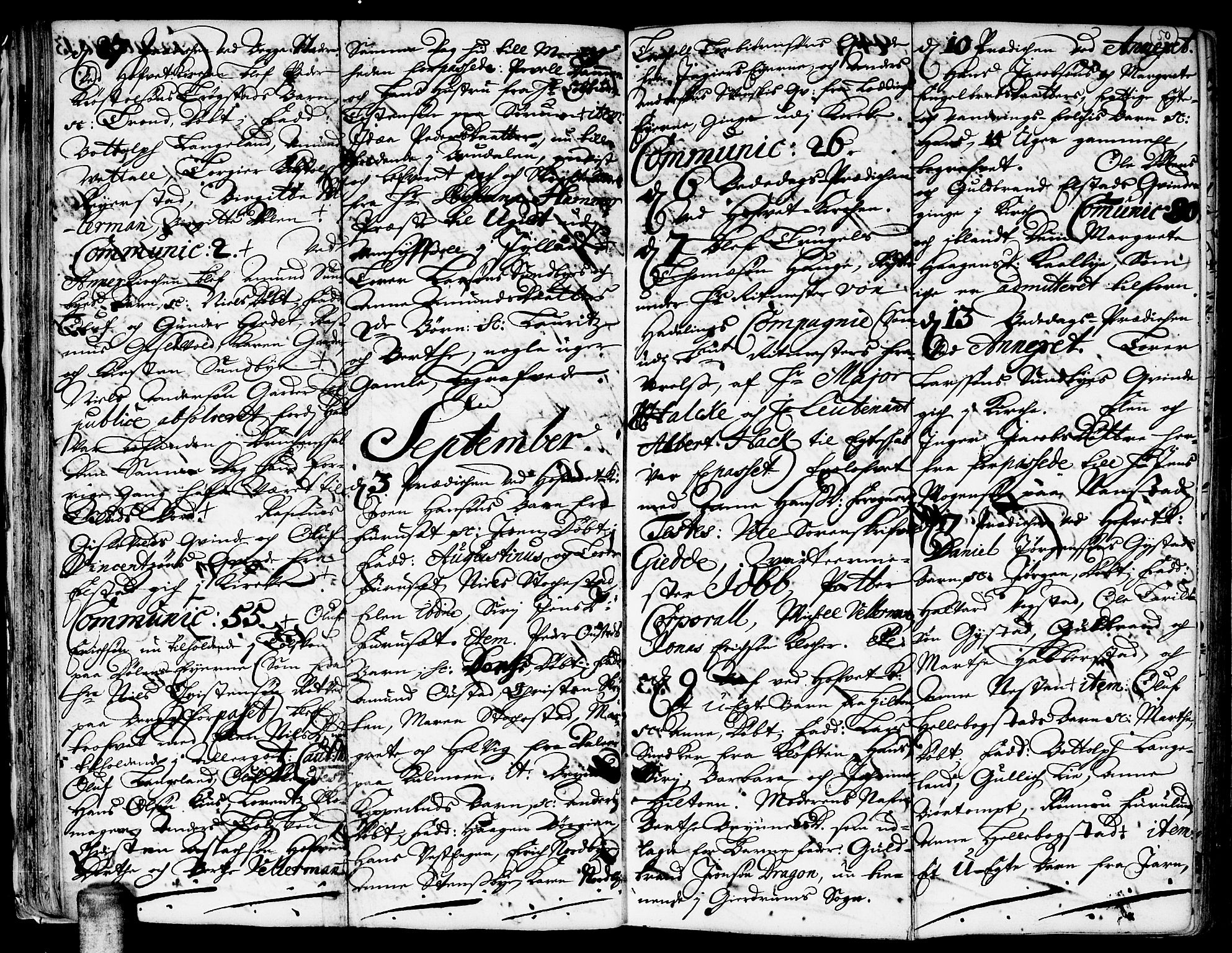 Ullensaker prestekontor Kirkebøker, AV/SAO-A-10236a/F/Fa/L0001: Parish register (official) no. I 1, 1689-1701, p. 50