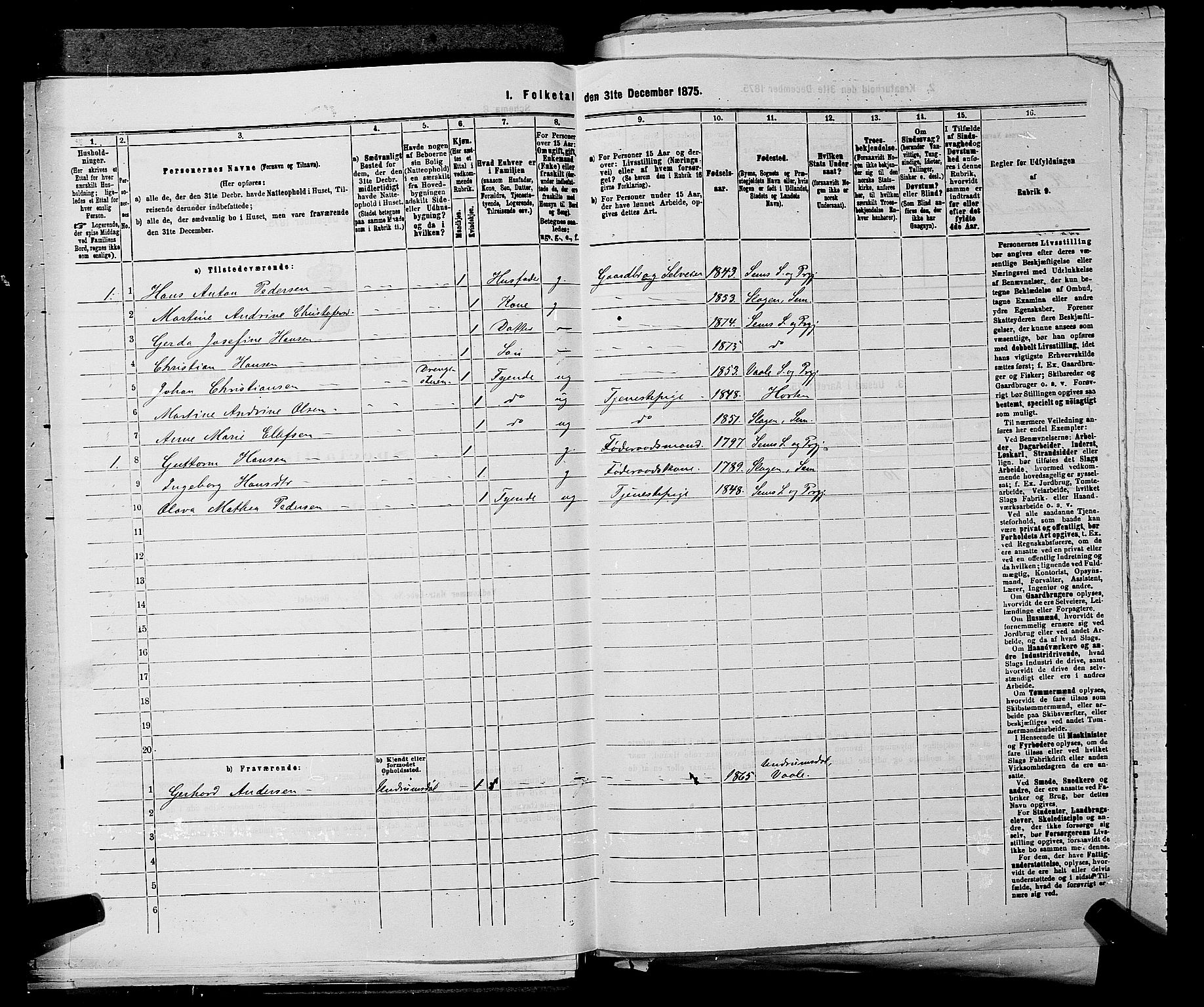 SAKO, 1875 census for 0721P Sem, 1875, p. 214