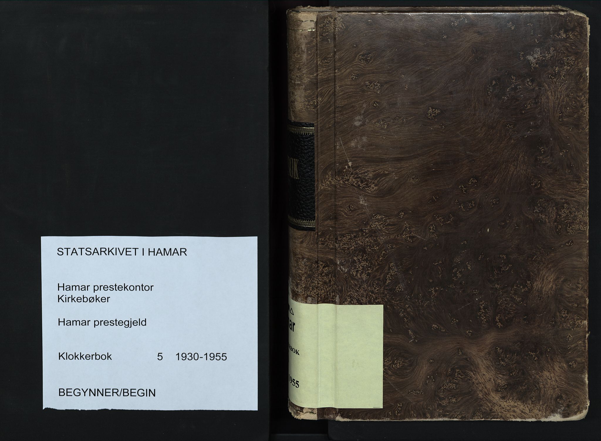 Hamar prestekontor, AV/SAH-DOMPH-002/H/Ha/Hab/L0005: Parish register (copy) no. 5, 1930-1955