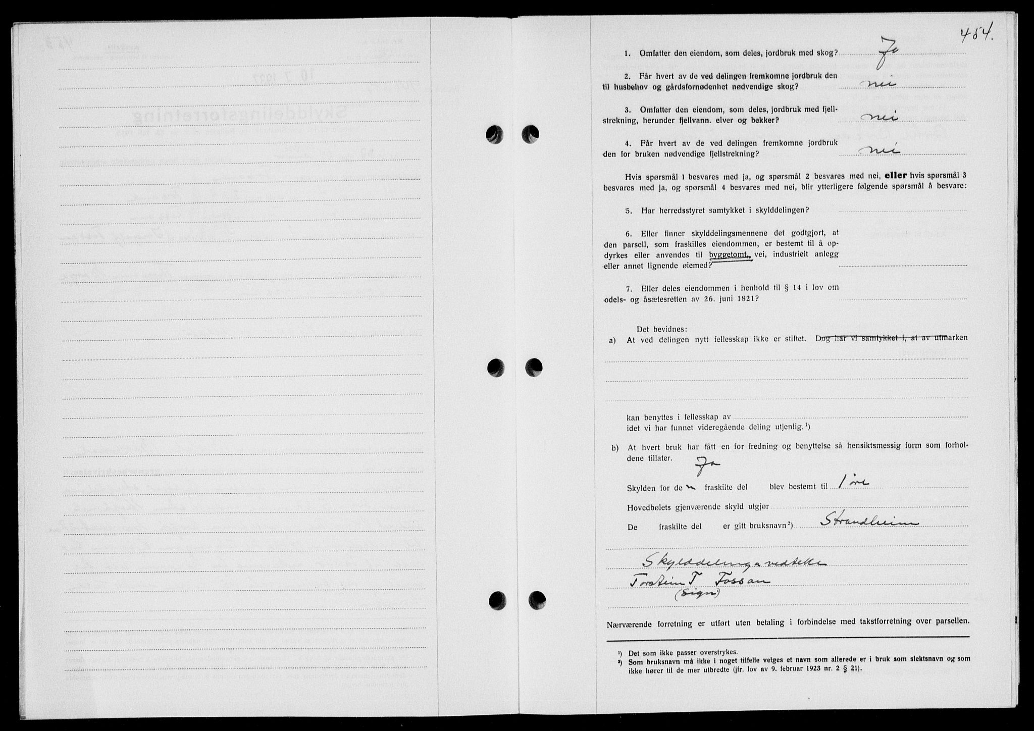 Ryfylke tingrett, SAST/A-100055/001/II/IIB/L0075: Mortgage book no. 54, 1937-1937, Diary no: : 946/1937