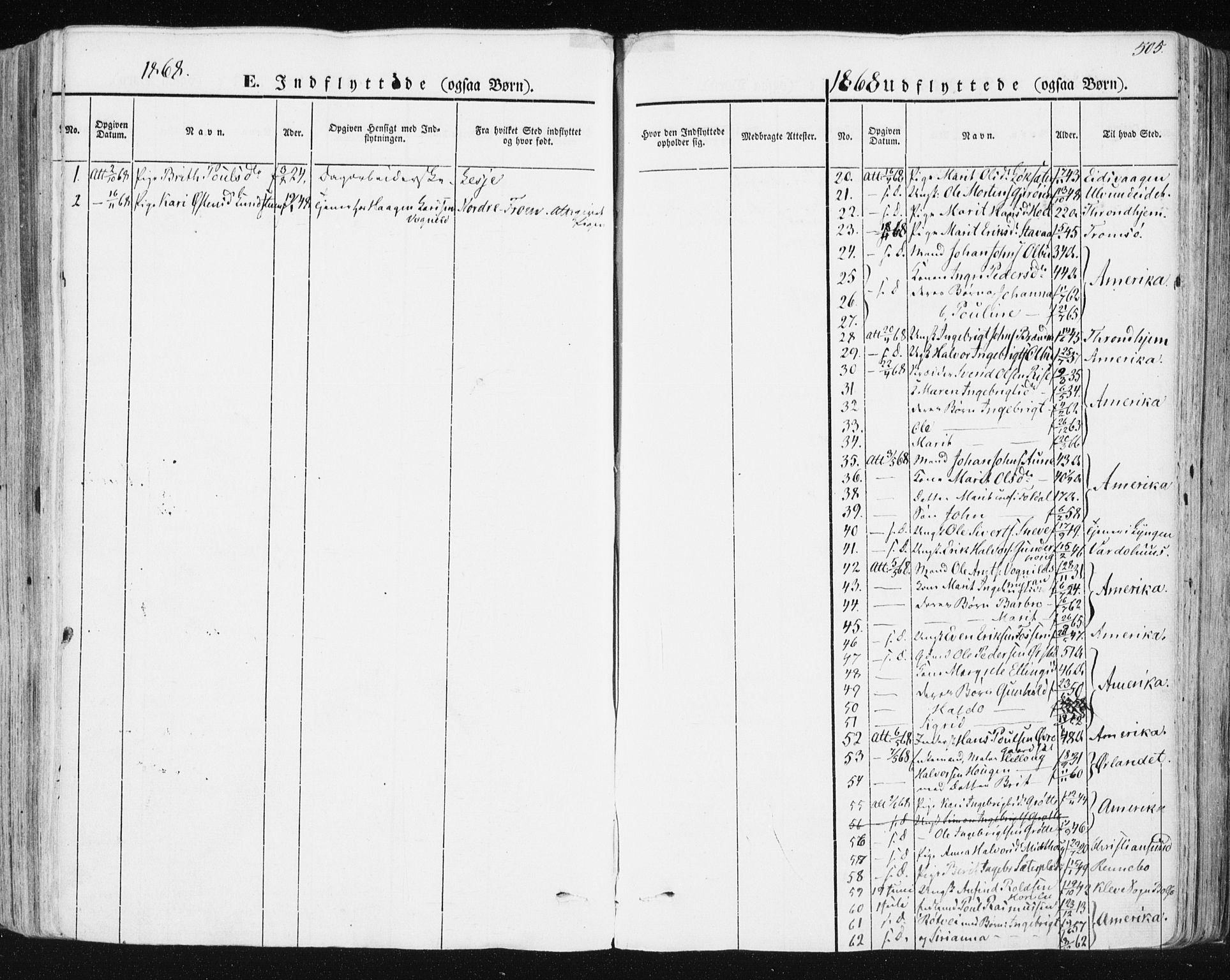 Ministerialprotokoller, klokkerbøker og fødselsregistre - Sør-Trøndelag, SAT/A-1456/678/L0899: Parish register (official) no. 678A08, 1848-1872, p. 505