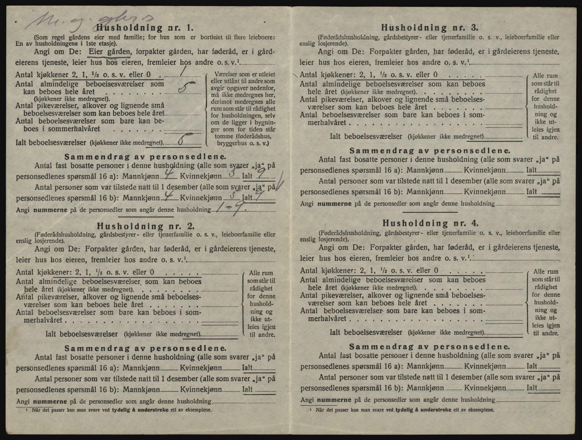 SAO, 1920 census for Aremark, 1920, p. 294