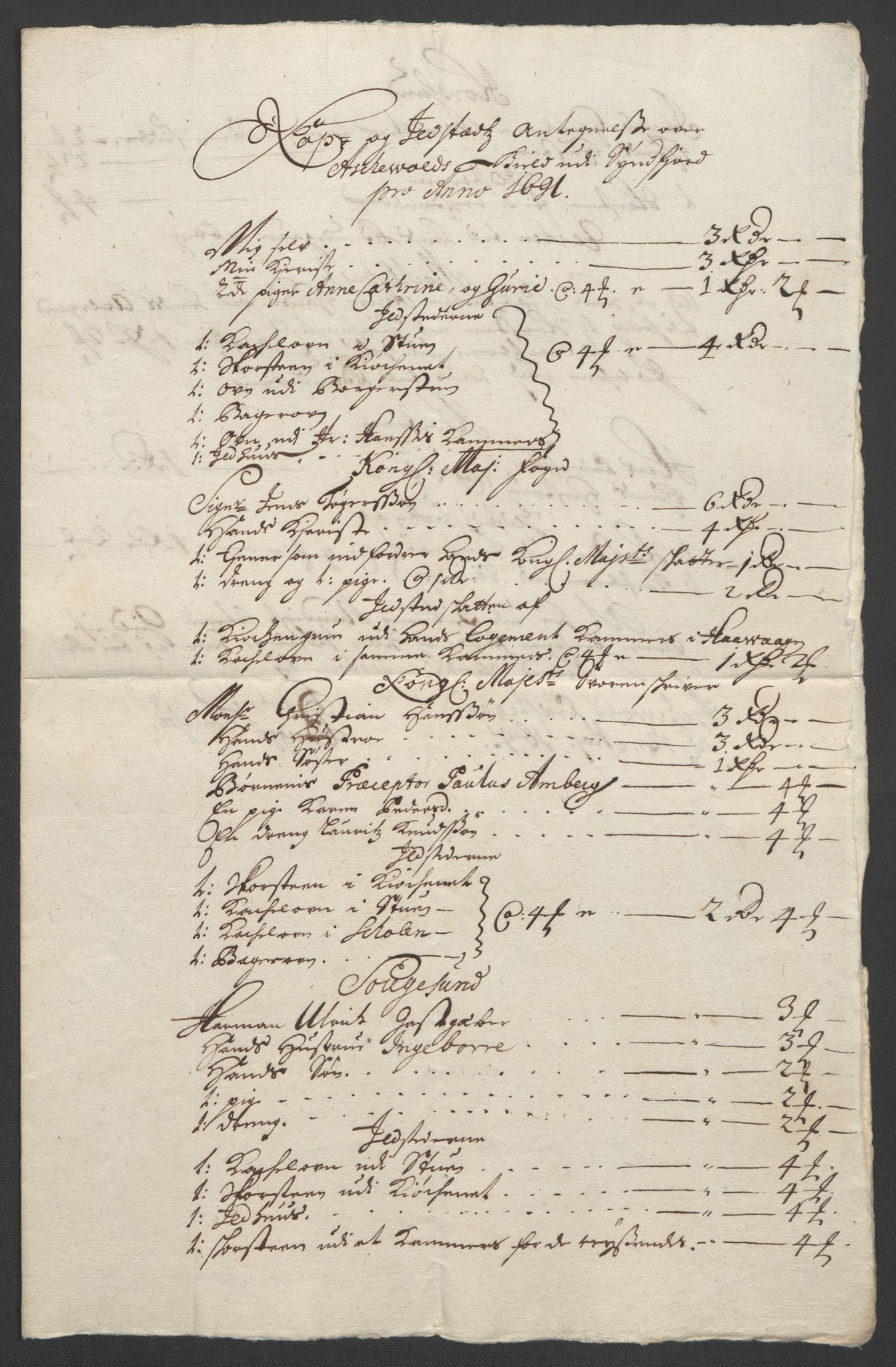 Rentekammeret inntil 1814, Reviderte regnskaper, Fogderegnskap, AV/RA-EA-4092/R53/L3420: Fogderegnskap Sunn- og Nordfjord, 1691-1692, p. 78