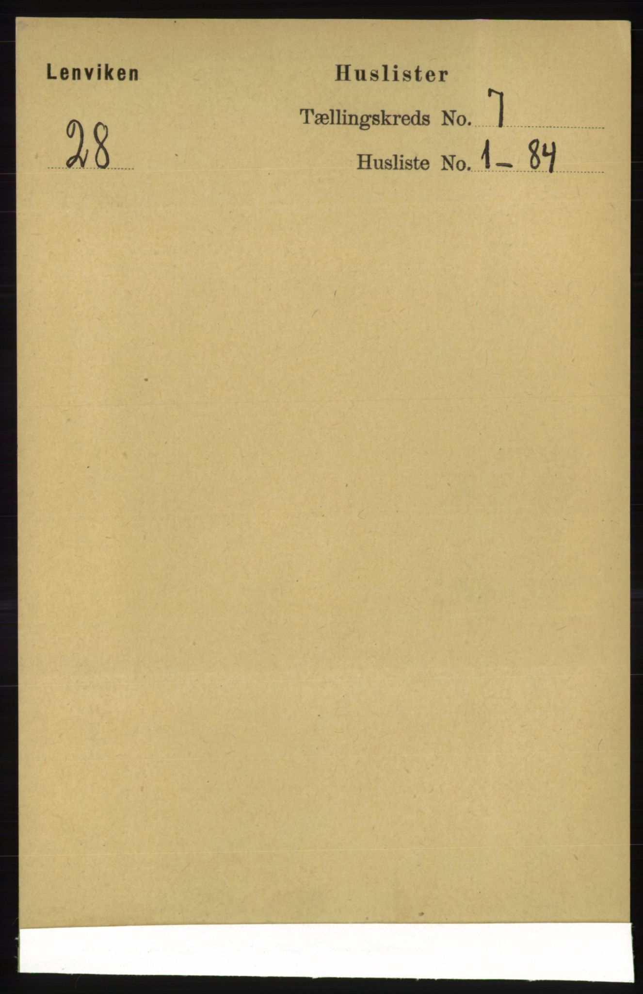 RA, 1891 census for 1931 Lenvik, 1891, p. 3698