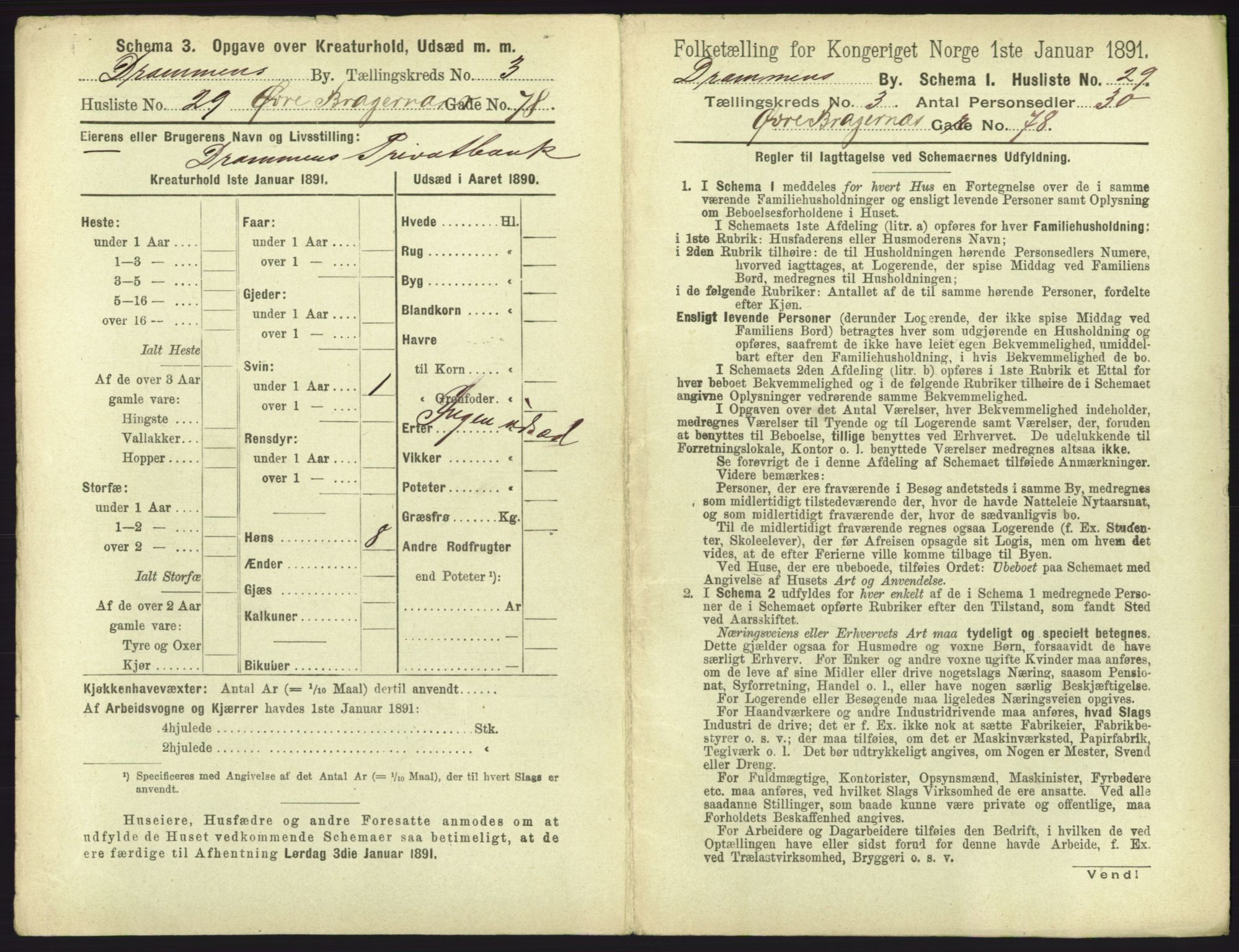 RA, 1891 census for 0602 Drammen, 1891, p. 363