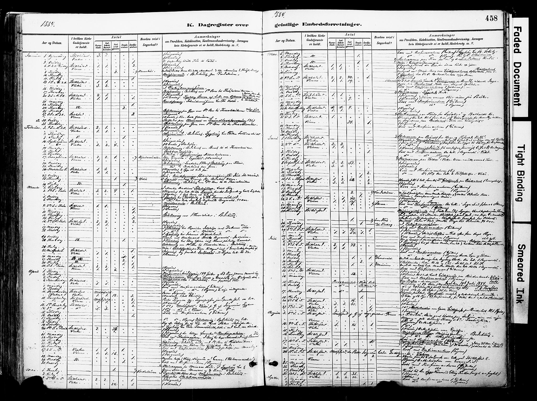 Ministerialprotokoller, klokkerbøker og fødselsregistre - Nord-Trøndelag, SAT/A-1458/723/L0244: Parish register (official) no. 723A13, 1881-1899, p. 458
