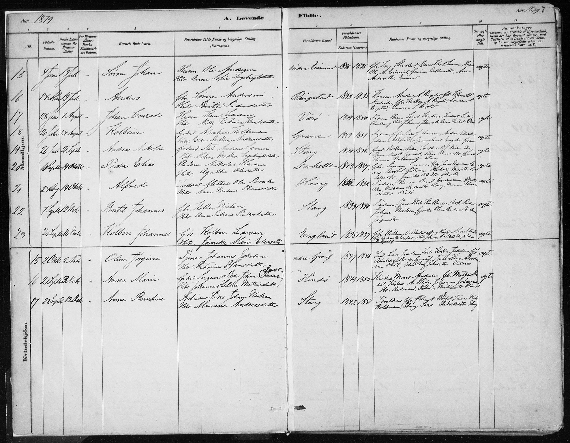 Askvoll sokneprestembete, SAB/A-79501/H/Haa/Haab/L0002: Parish register (official) no. B 2, 1879-1909, p. 7