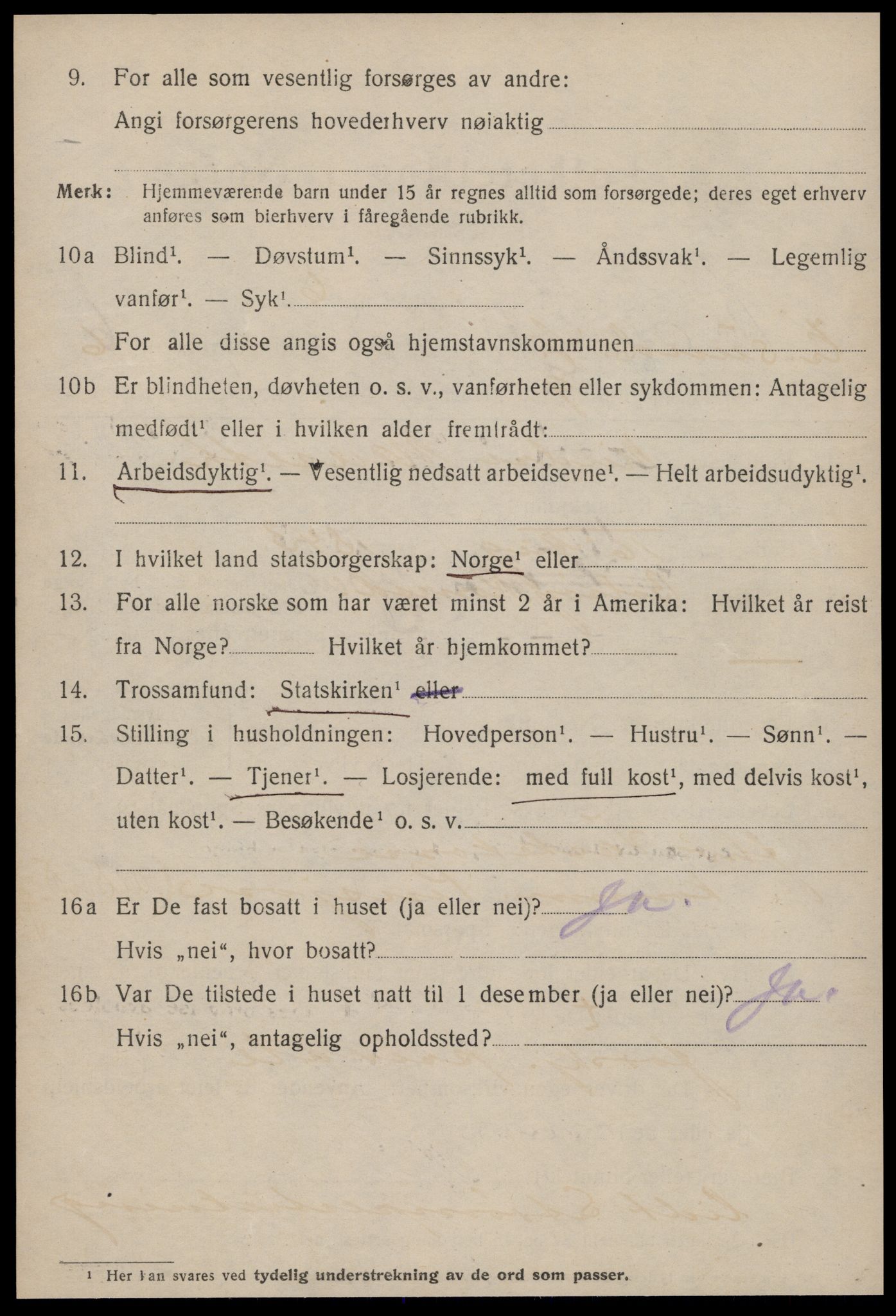 SAT, 1920 census for Kristiansund, 1920, p. 17152