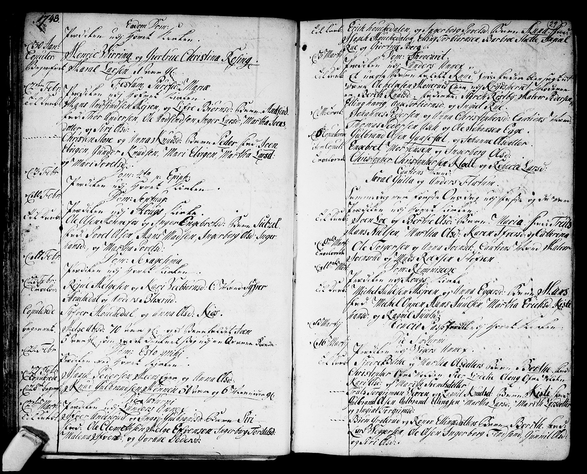 Norderhov kirkebøker, SAKO/A-237/F/Fa/L0003a: Parish register (official) no. 3, 1740-1757, p. 29