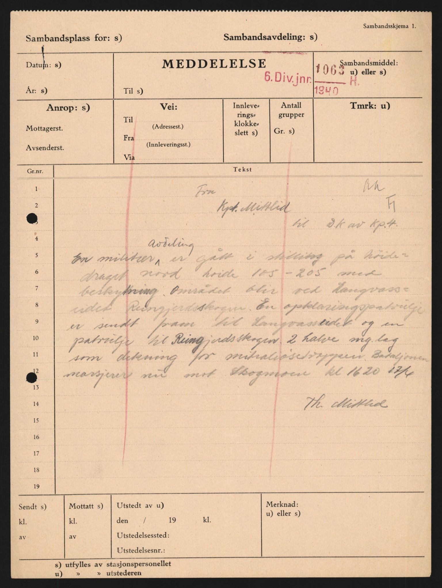 Forsvaret, Forsvarets krigshistoriske avdeling, AV/RA-RAFA-2017/Y/Yb/L0122: II-C-11-600  -  6. Divisjon med avdelinger, 1940, p. 77