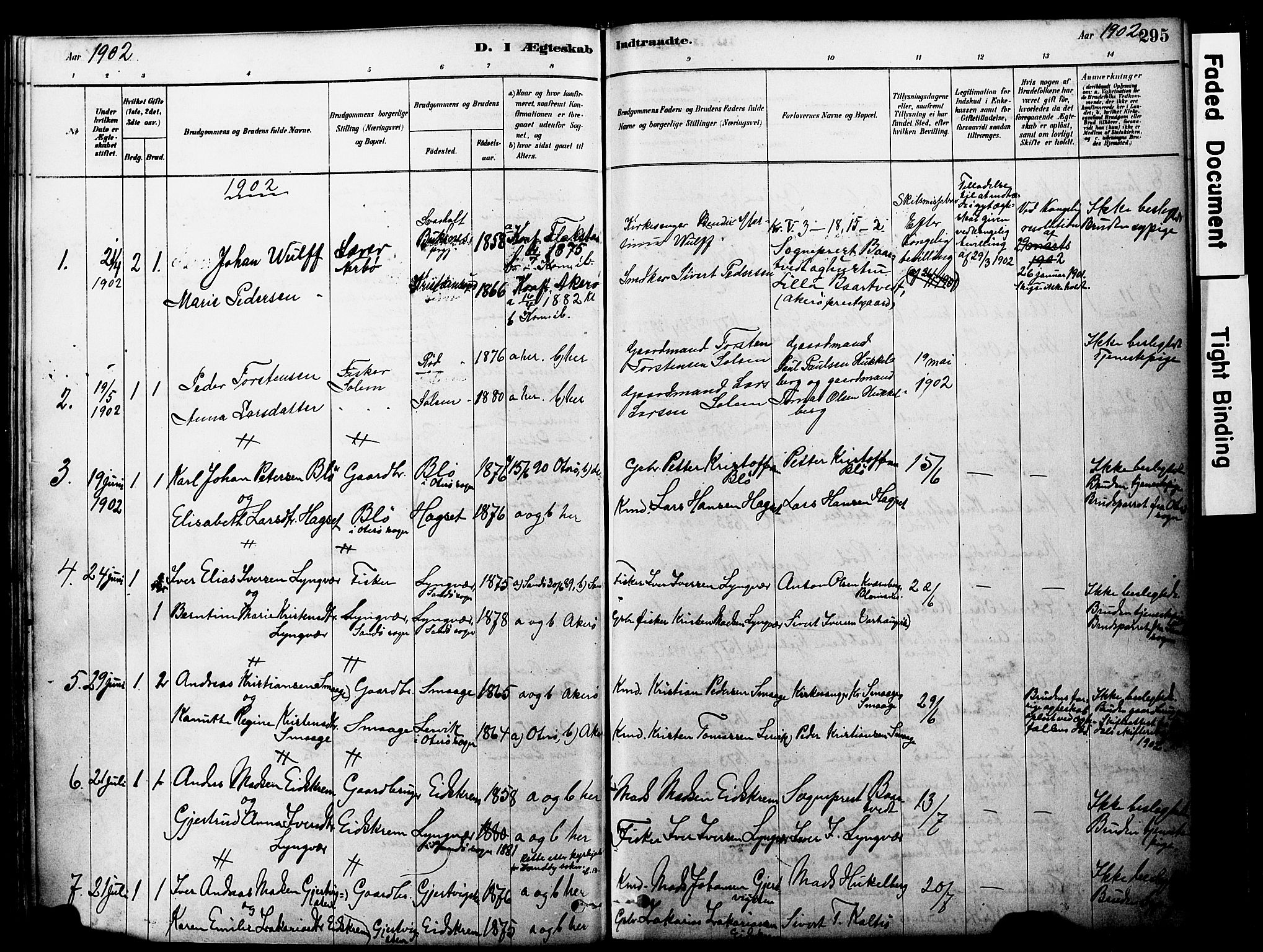 Ministerialprotokoller, klokkerbøker og fødselsregistre - Møre og Romsdal, SAT/A-1454/560/L0721: Parish register (official) no. 560A05, 1878-1917, p. 295