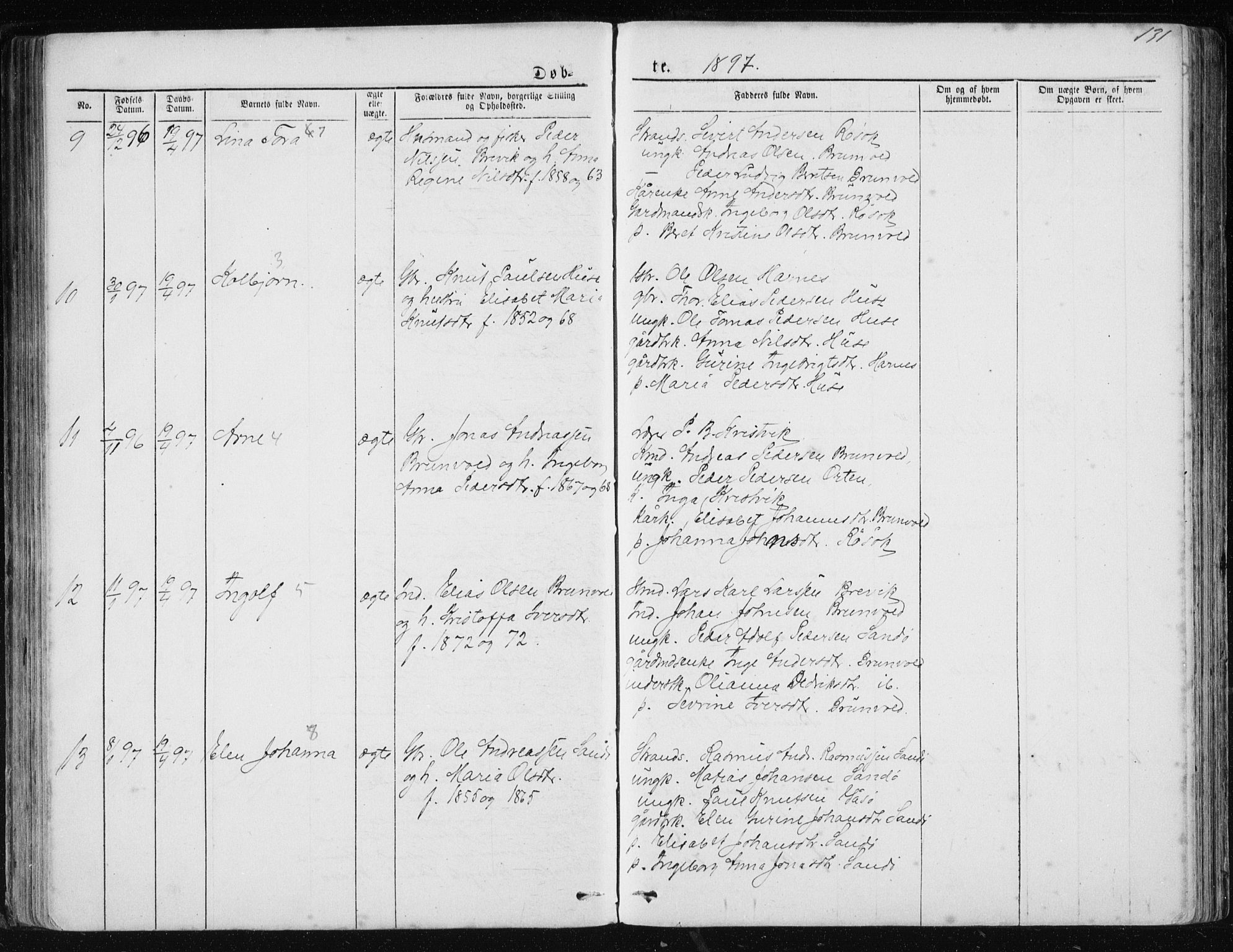 Ministerialprotokoller, klokkerbøker og fødselsregistre - Møre og Romsdal, AV/SAT-A-1454/561/L0732: Parish register (copy) no. 561C02, 1867-1900, p. 131