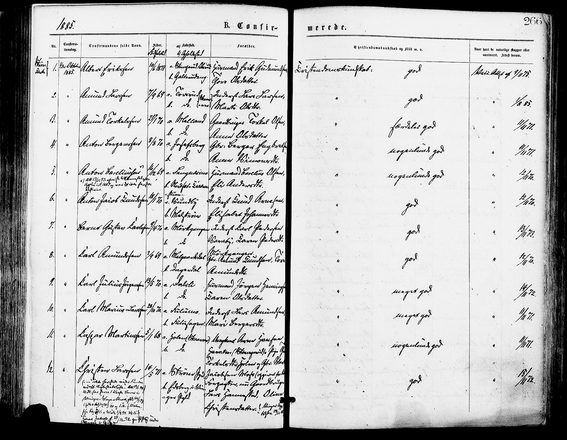 Sør-Odal prestekontor, SAH/PREST-030/H/Ha/Haa/L0005: Parish register (official) no. 5, 1876-1885, p. 266