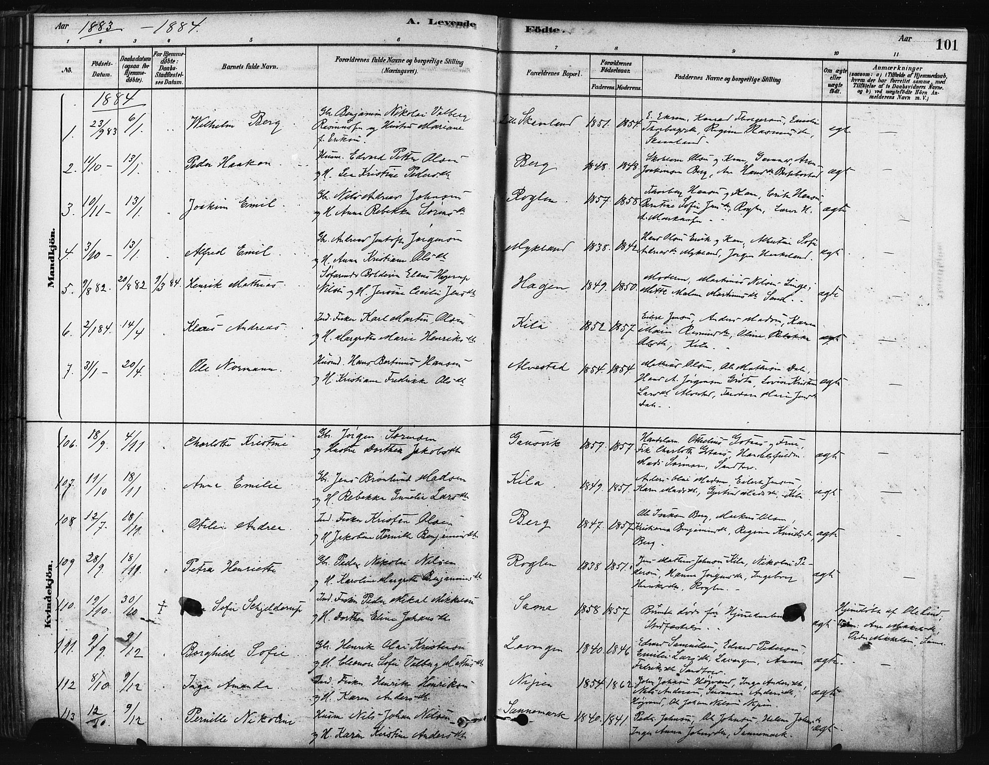 Trondenes sokneprestkontor, SATØ/S-1319/H/Ha/L0014kirke: Parish register (official) no. 14, 1878-1889, p. 101