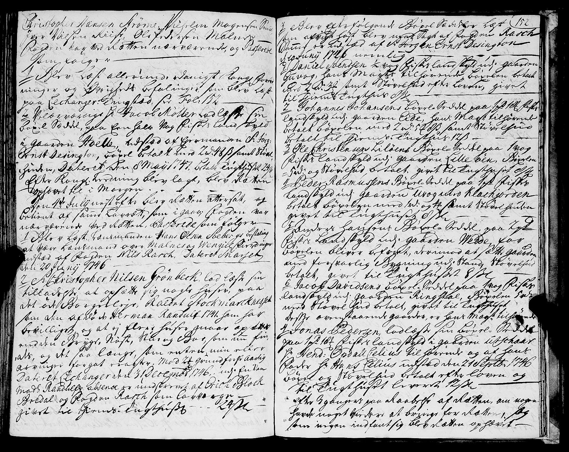 Vesterålen sorenskriveri, SAT/A-4180/1/1/1A/L0003: Tingbok, 1737-1748, p. 151b-152a