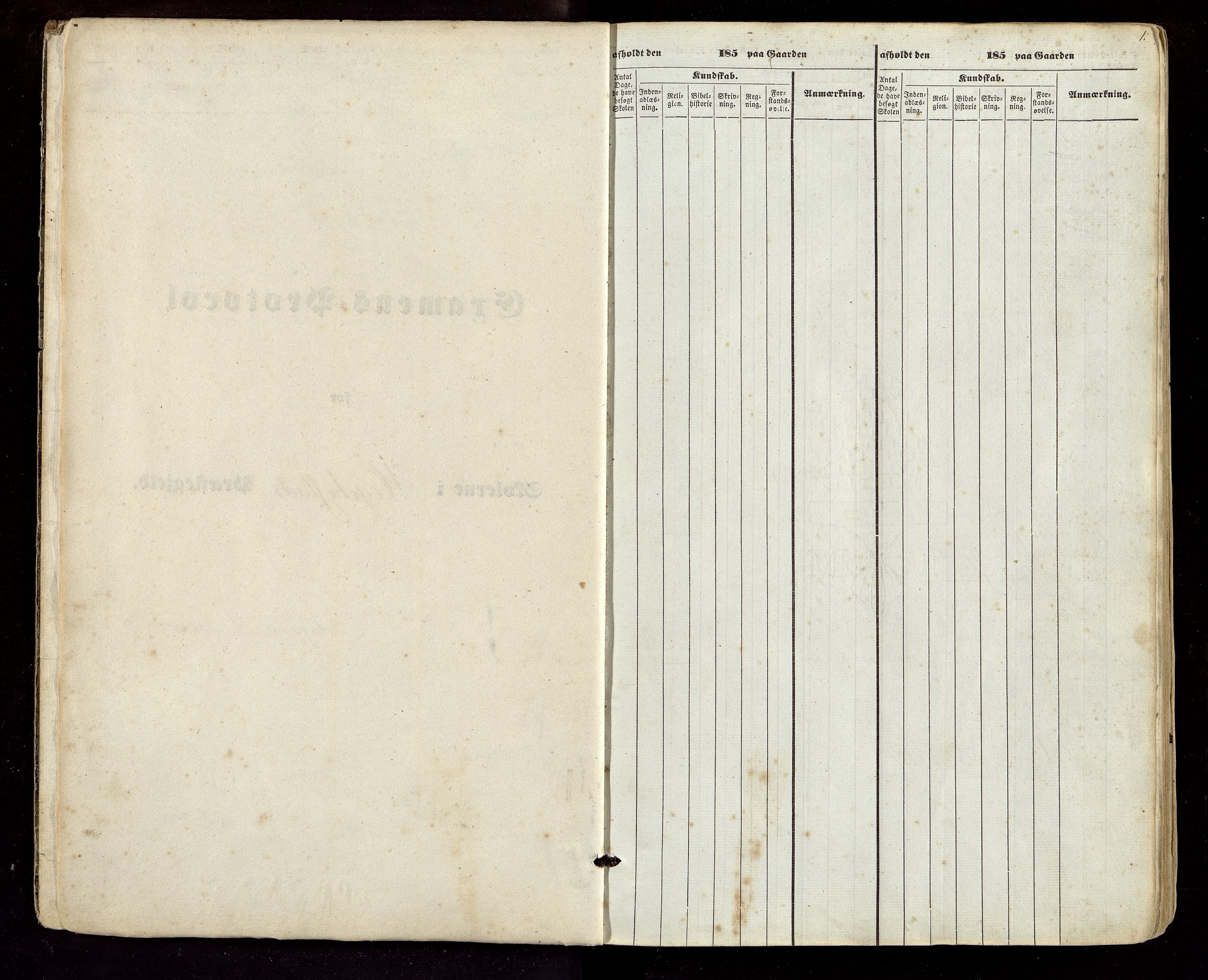 Hægebostad kommune - Skolekommisjonen/ Skolestyret, ARKSOR/1034HG510/G/L0001: Eksamensprotokoll, 1854-1872