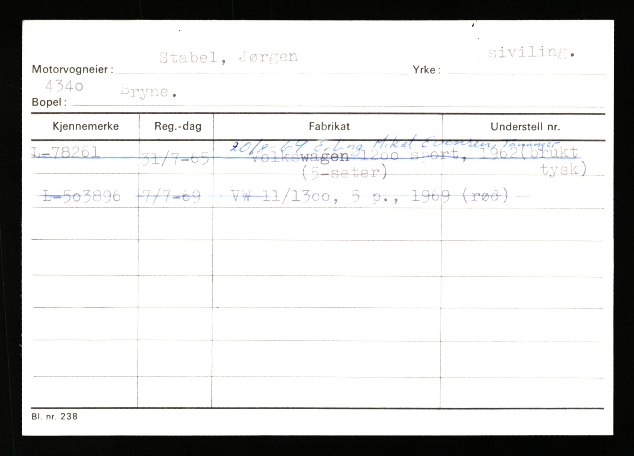 Stavanger trafikkstasjon, SAST/A-101942/0/H/L0035: Smith - Stavland, 1930-1971, p. 1414