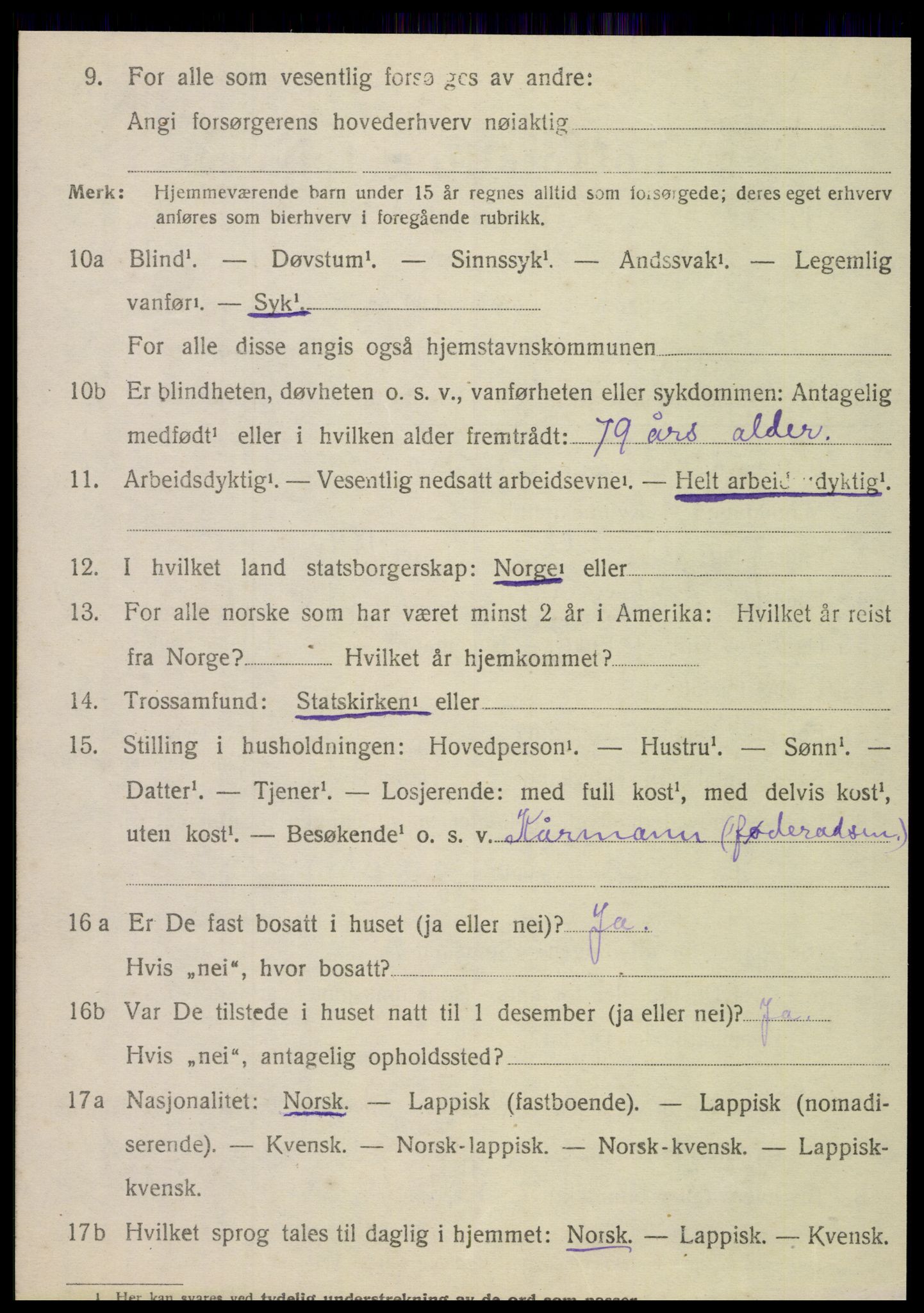 SAT, 1920 census for Hemnes, 1920, p. 3739