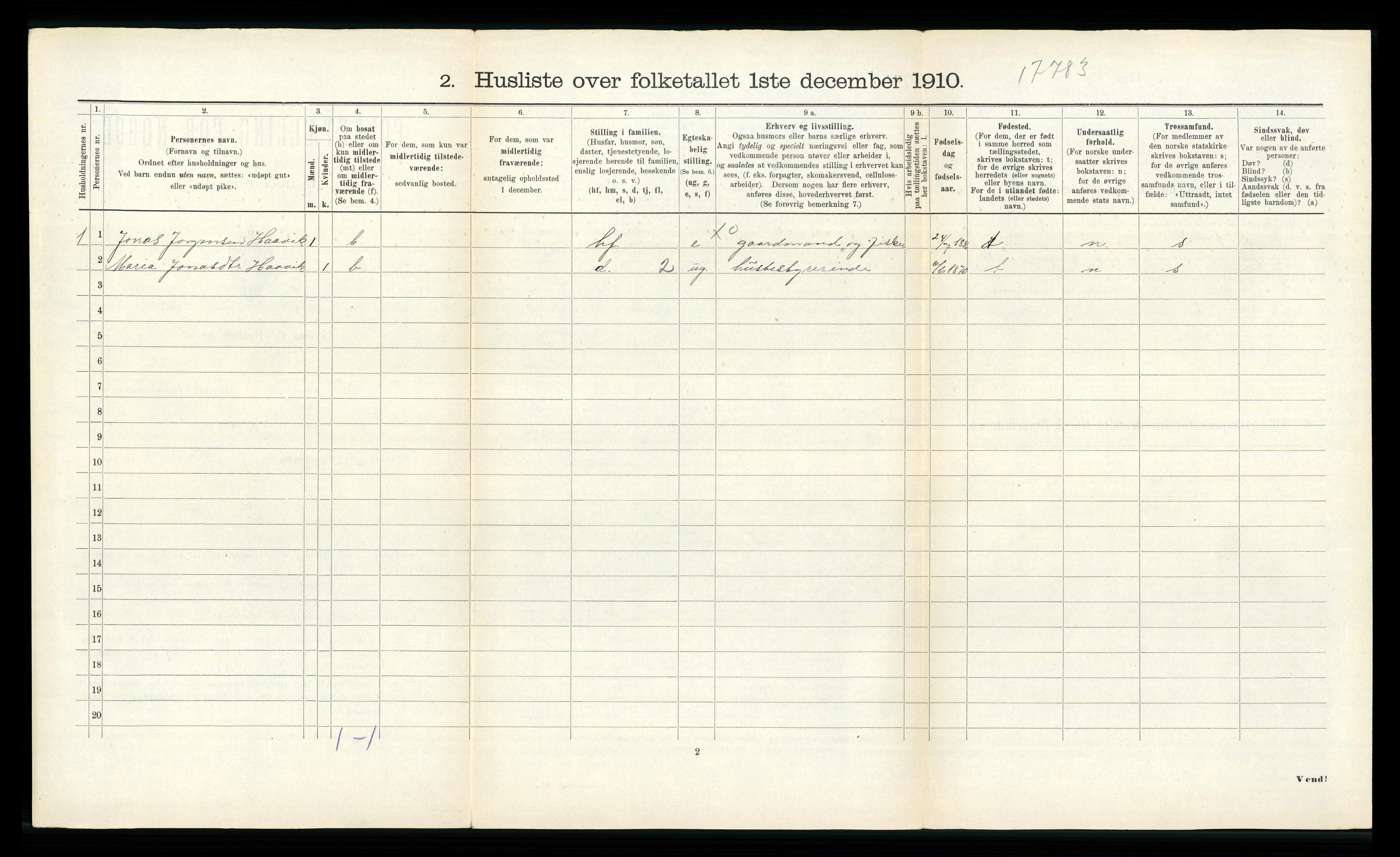 RA, 1910 census for Sør-Frøya, 1910, p. 205