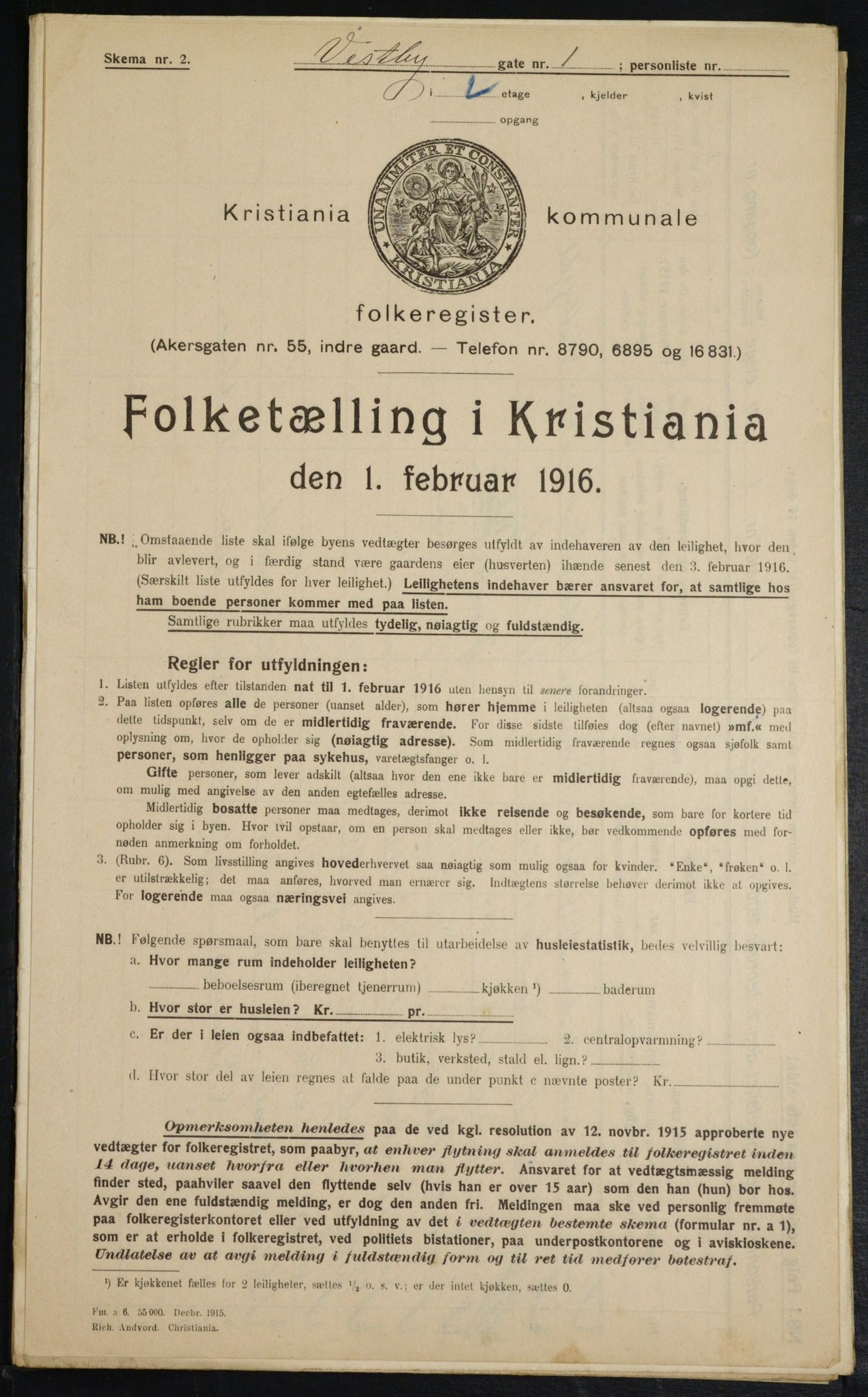 OBA, Municipal Census 1916 for Kristiania, 1916, p. 126038