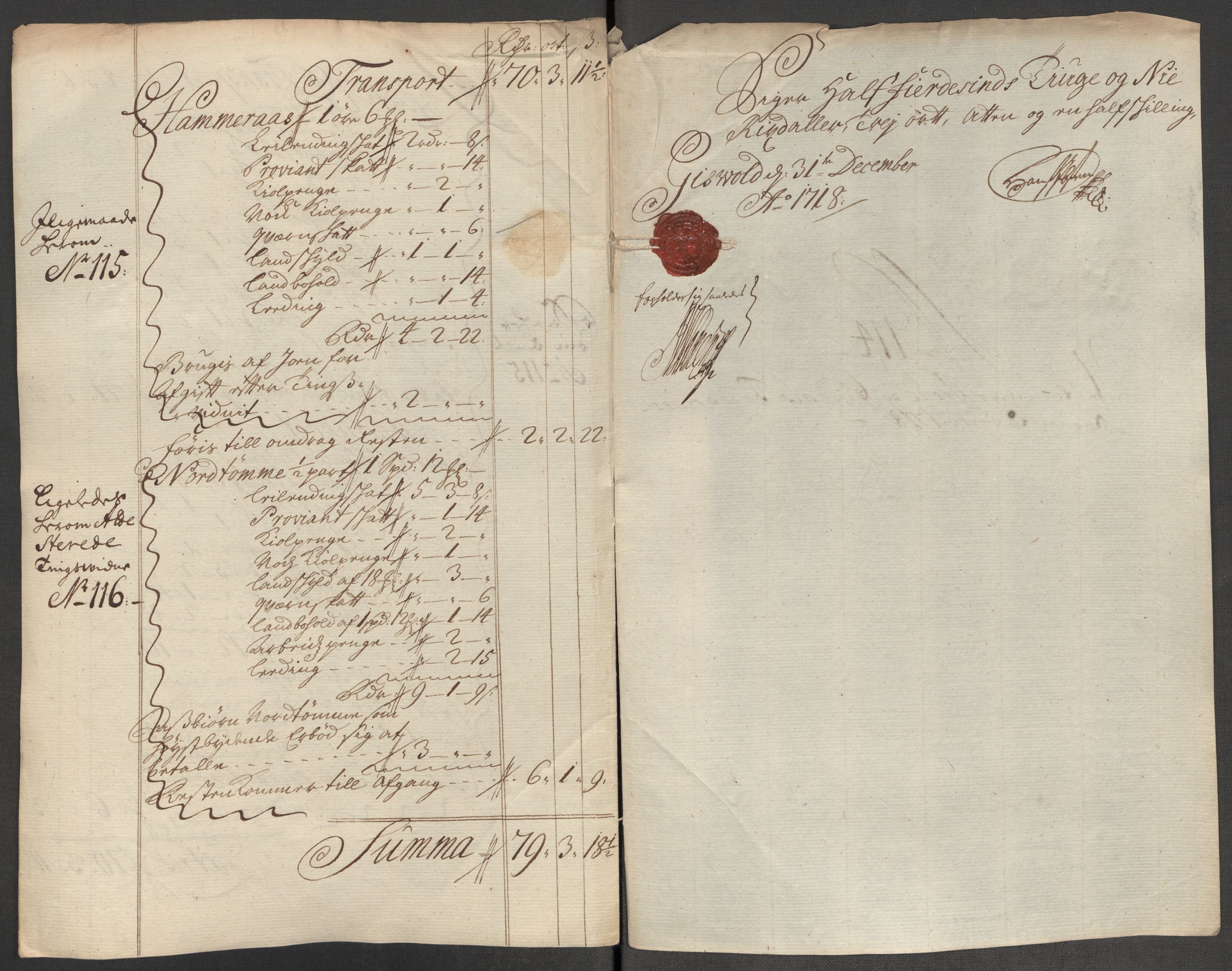 Rentekammeret inntil 1814, Reviderte regnskaper, Fogderegnskap, RA/EA-4092/R60/L3972: Fogderegnskap Orkdal og Gauldal, 1718, p. 309