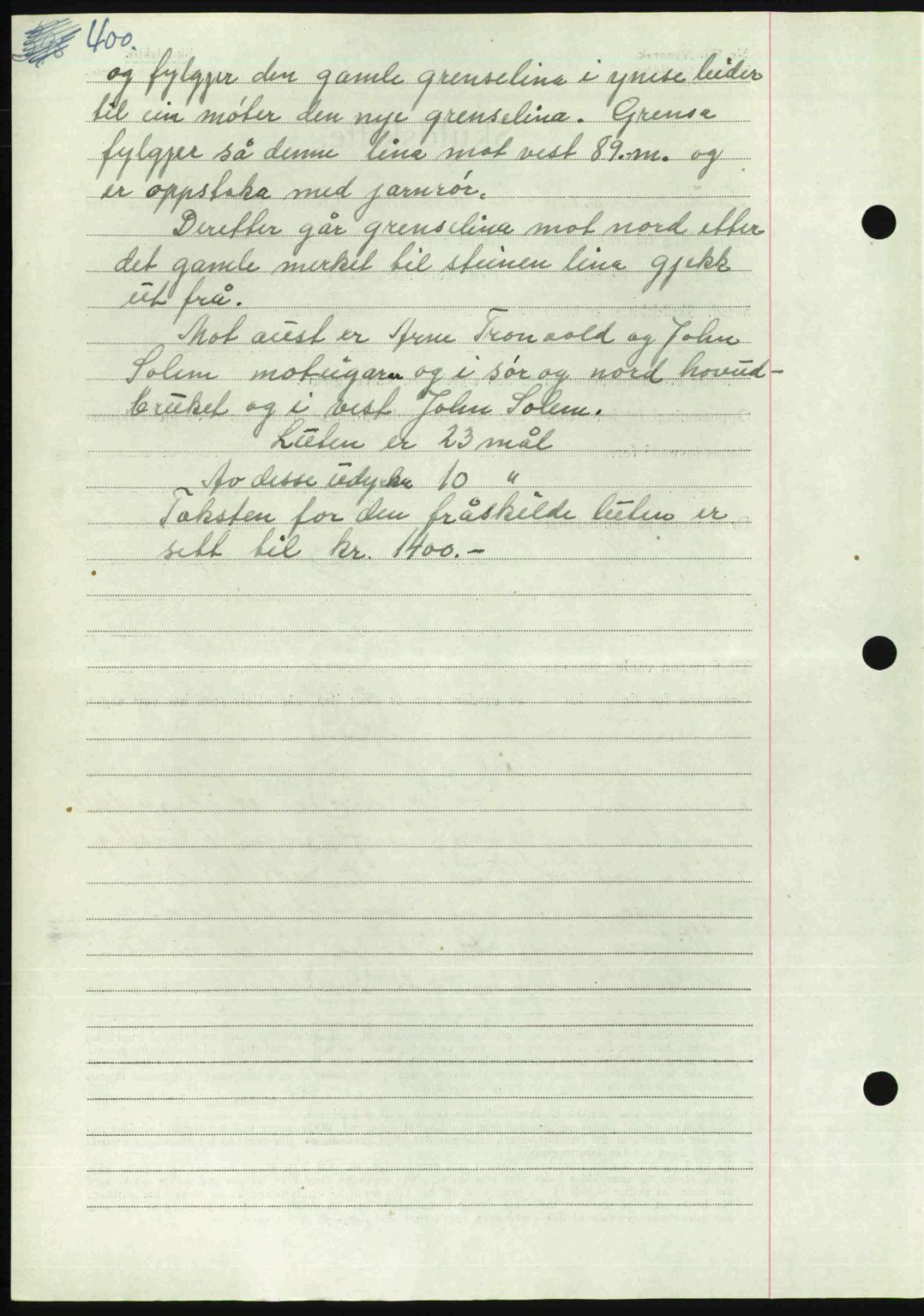 Orkdal sorenskriveri, SAT/A-4169/1/2/2C: Mortgage book no. A, 1947-1947, Diary no: : 1199/1947
