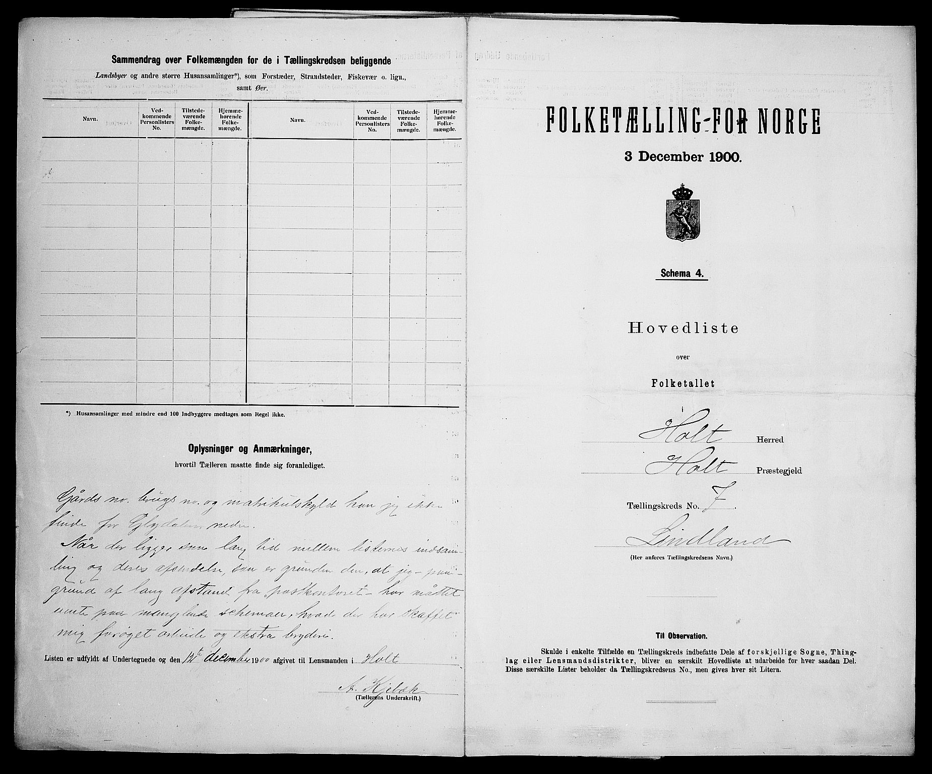 SAK, 1900 census for Holt, 1900, p. 37