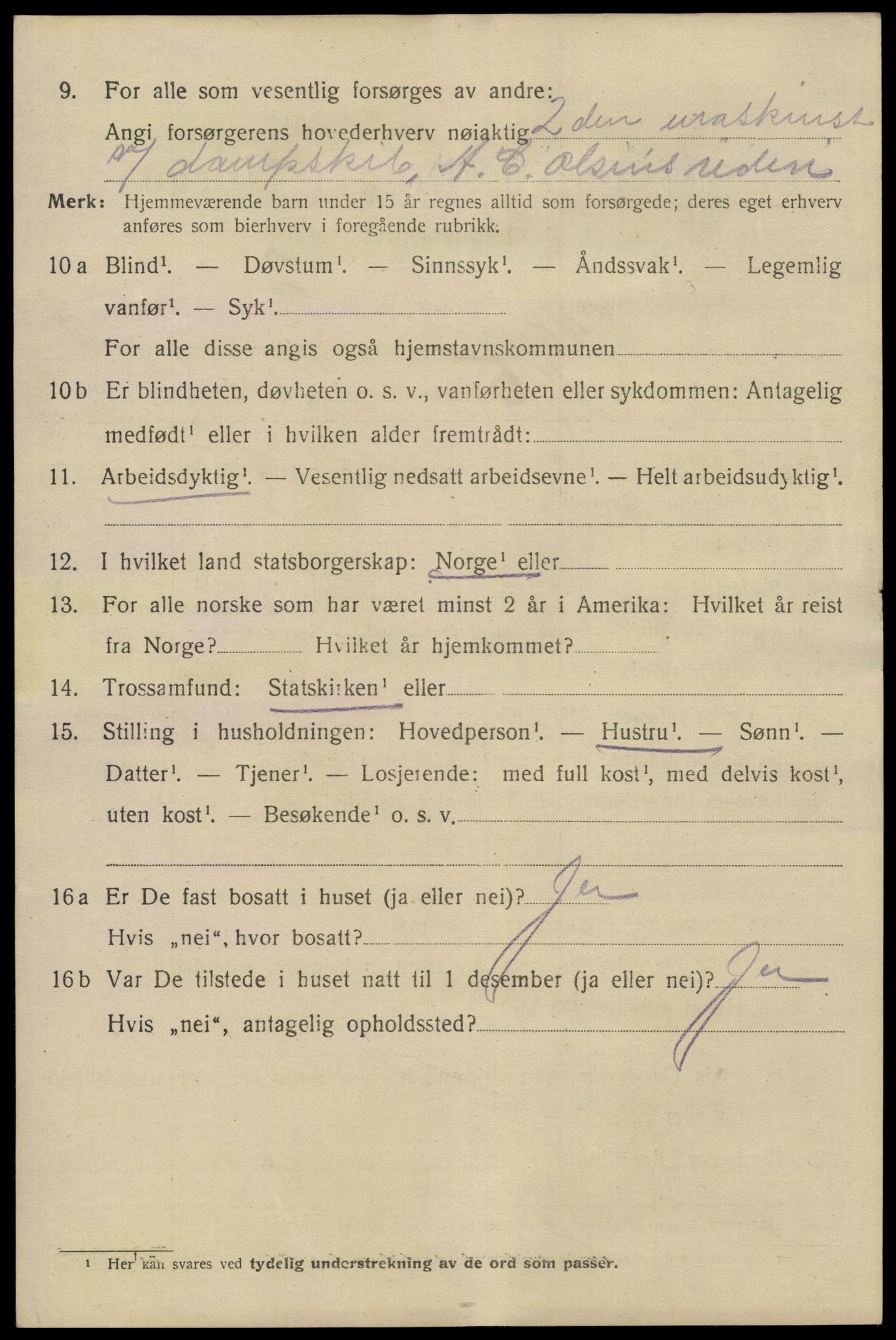 SAKO, 1920 census for Skien, 1920, p. 27325