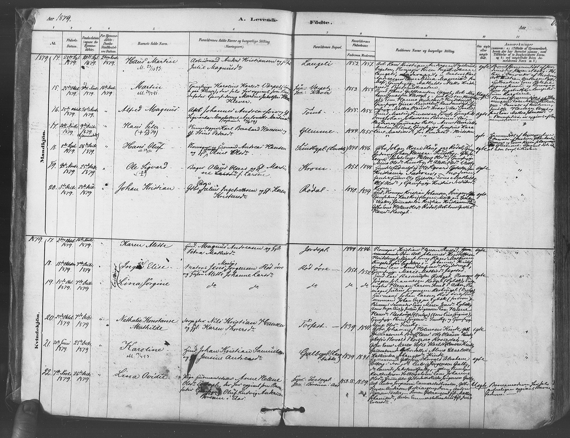 Vestby prestekontor Kirkebøker, SAO/A-10893/F/Fa/L0009: Parish register (official) no. I 9, 1878-1900, p. 6