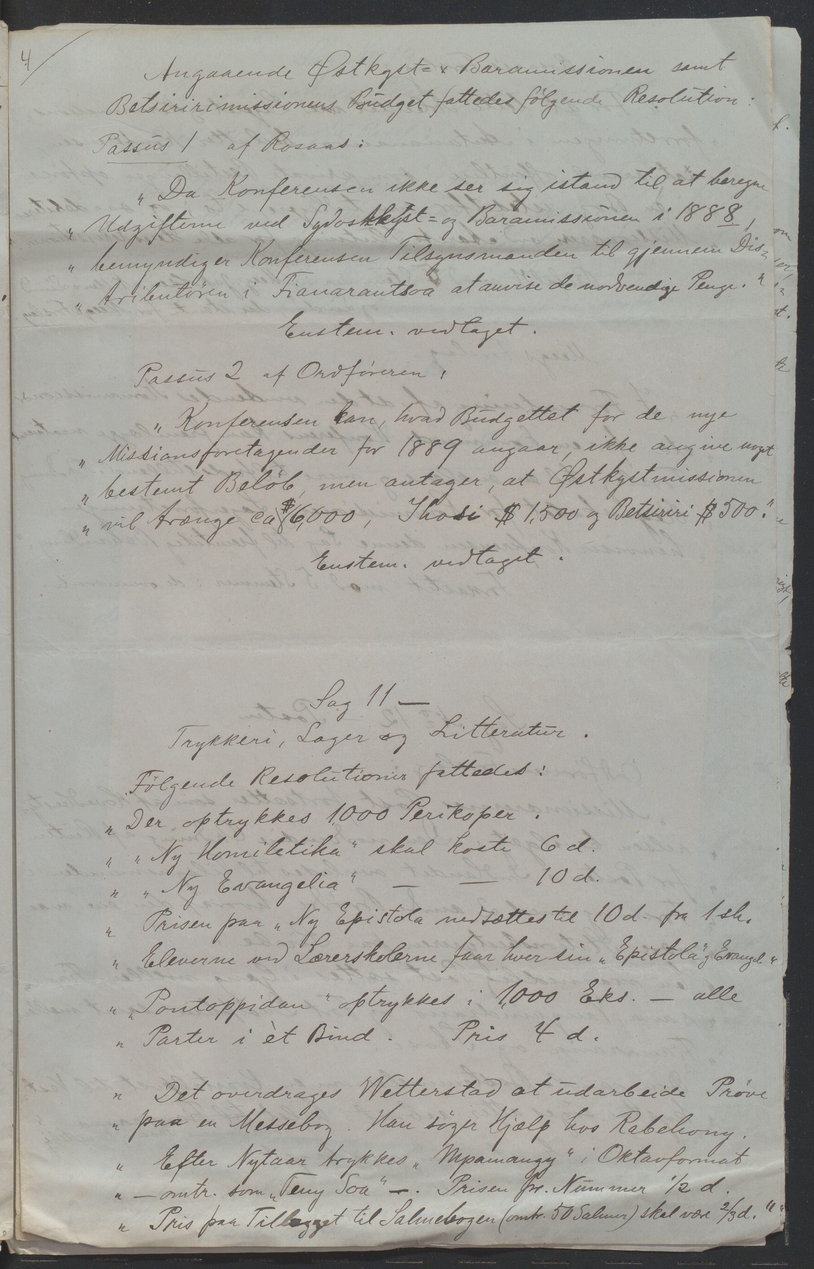 Det Norske Misjonsselskap - hovedadministrasjonen, VID/MA-A-1045/D/Da/Daa/L0037/0006: Konferansereferat og årsberetninger / Konferansereferat fra Madagaskar Innland., 1888