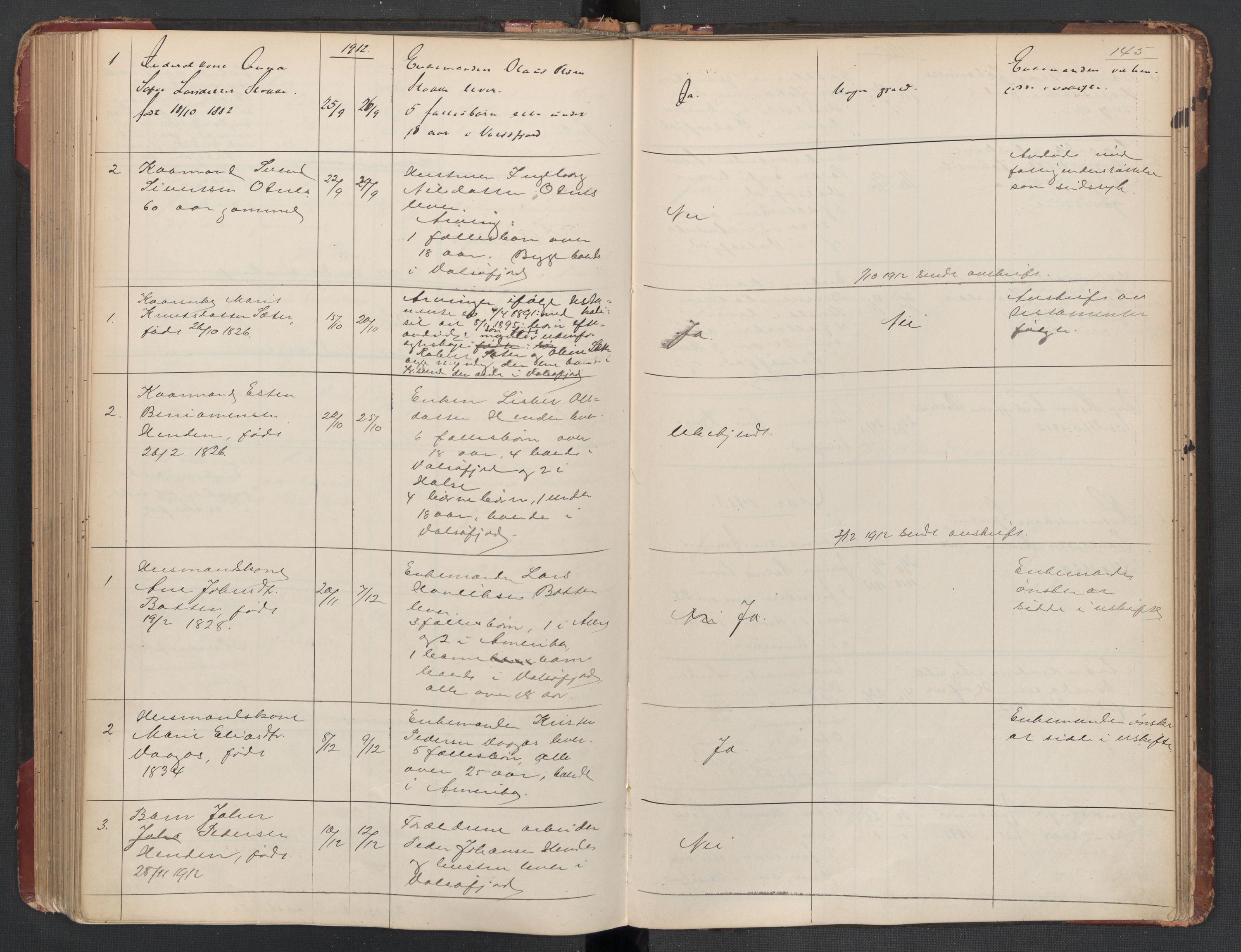 Aure lensmannskontor, AV/SAT-A-1088/1/02/L0003: 2.01.03 Dødsfallsprotokoll, 1906-1926, p. 145