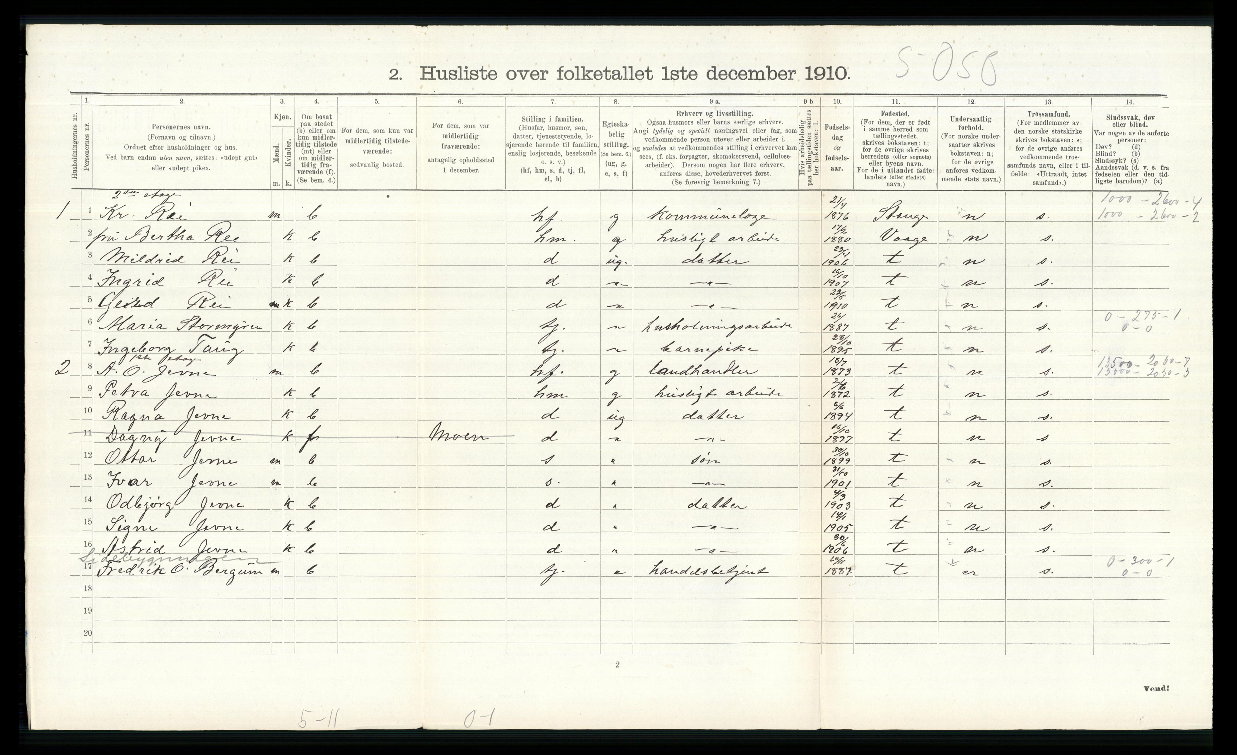 RA, 1910 census for Nord-Fron, 1910, p. 565