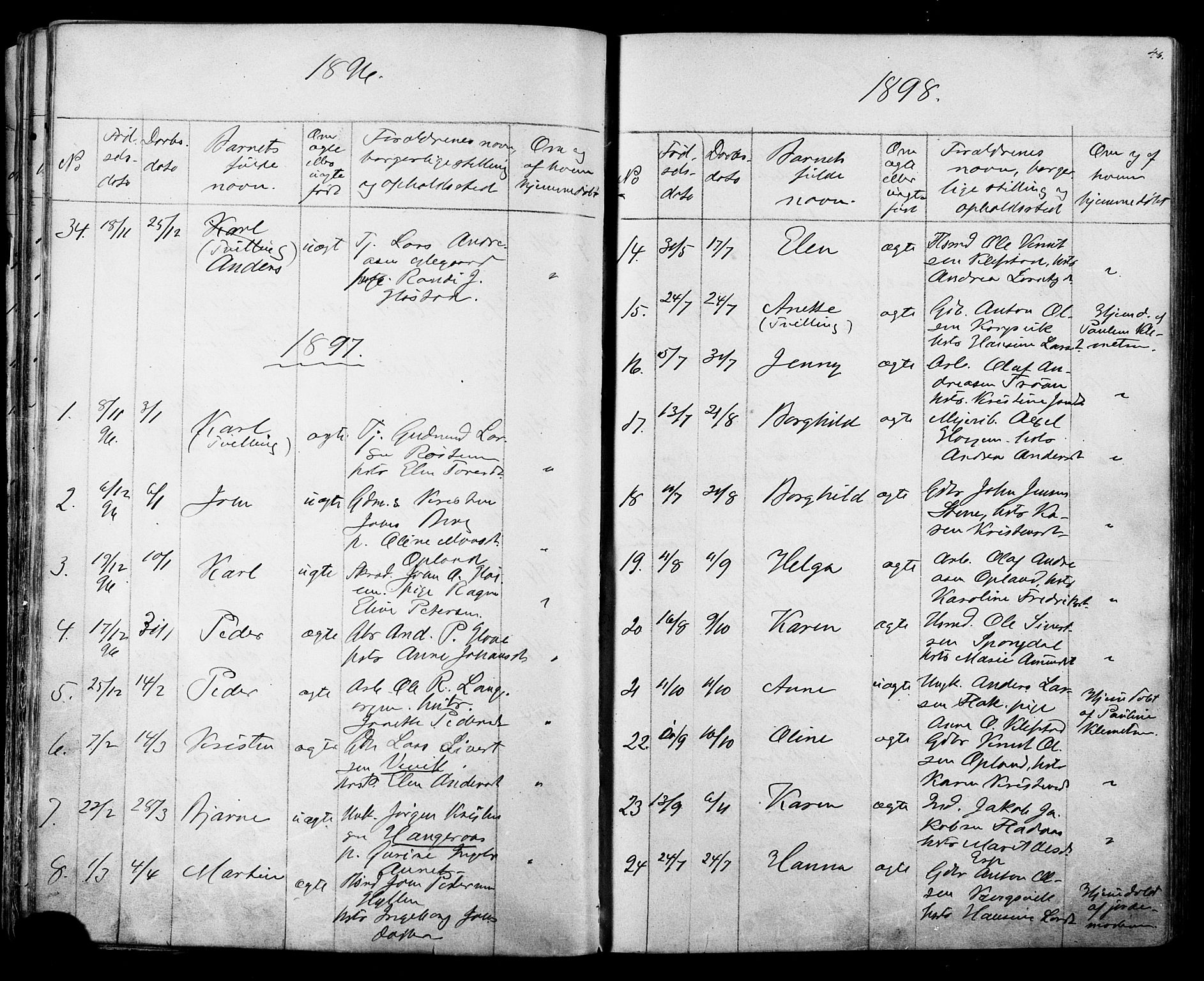 Ministerialprotokoller, klokkerbøker og fødselsregistre - Sør-Trøndelag, AV/SAT-A-1456/612/L0387: Parish register (copy) no. 612C03, 1874-1908, p. 46