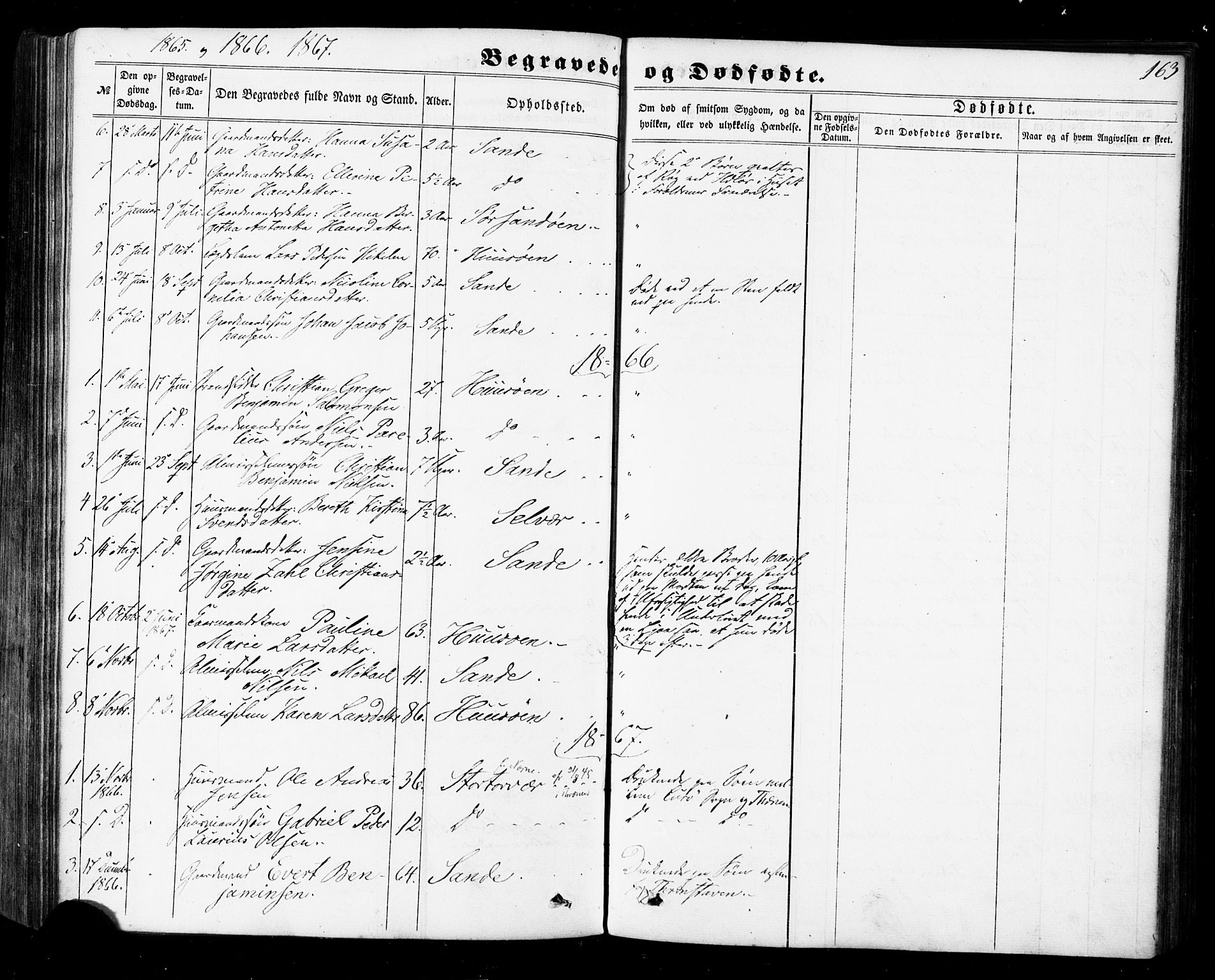 Ministerialprotokoller, klokkerbøker og fødselsregistre - Nordland, SAT/A-1459/840/L0579: Parish register (official) no. 840A01, 1863-1887, p. 163