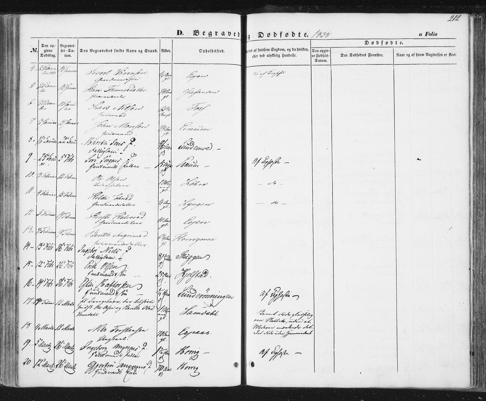 Ministerialprotokoller, klokkerbøker og fødselsregistre - Sør-Trøndelag, AV/SAT-A-1456/692/L1103: Parish register (official) no. 692A03, 1849-1870, p. 212