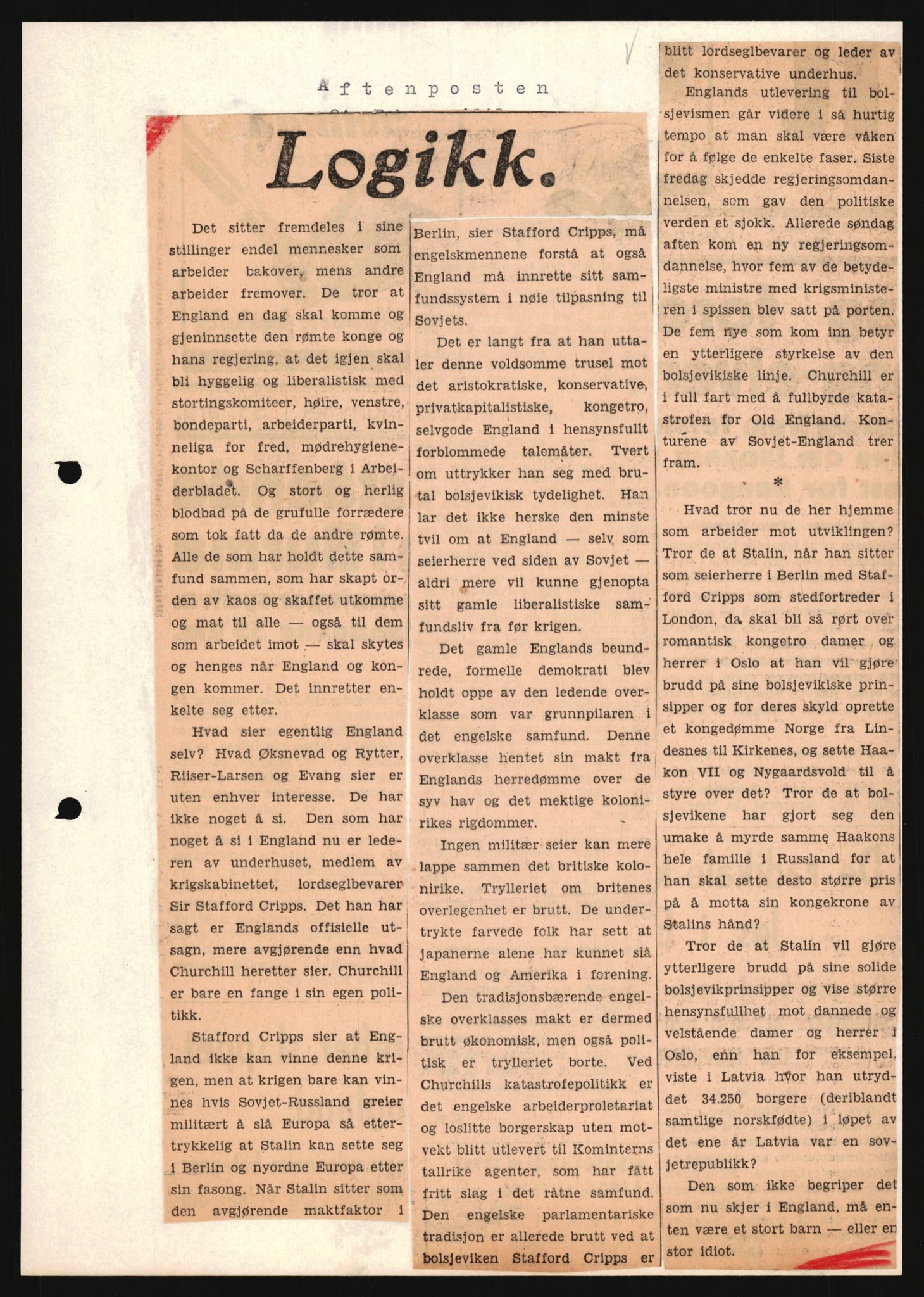 Forsvarets Overkommando. 2 kontor. Arkiv 11.4. Spredte tyske arkivsaker, AV/RA-RAFA-7031/D/Dar/Darb/L0013: Reichskommissariat - Hauptabteilung Vervaltung, 1917-1942, p. 1638