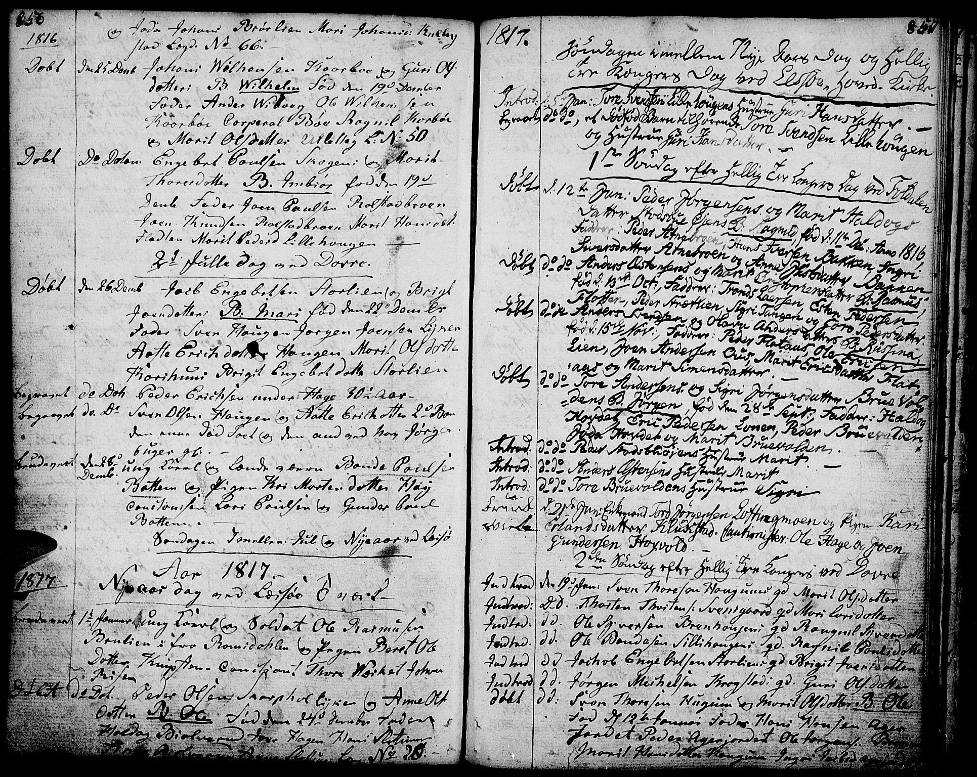 Lesja prestekontor, AV/SAH-PREST-068/H/Ha/Haa/L0003: Parish register (official) no. 3, 1777-1819, p. 856-857