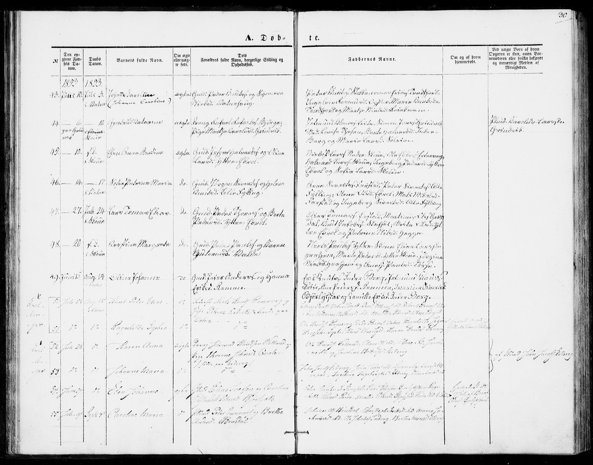 Ministerialprotokoller, klokkerbøker og fødselsregistre - Møre og Romsdal, AV/SAT-A-1454/524/L0353: Parish register (official) no. 524A05, 1848-1856, p. 30