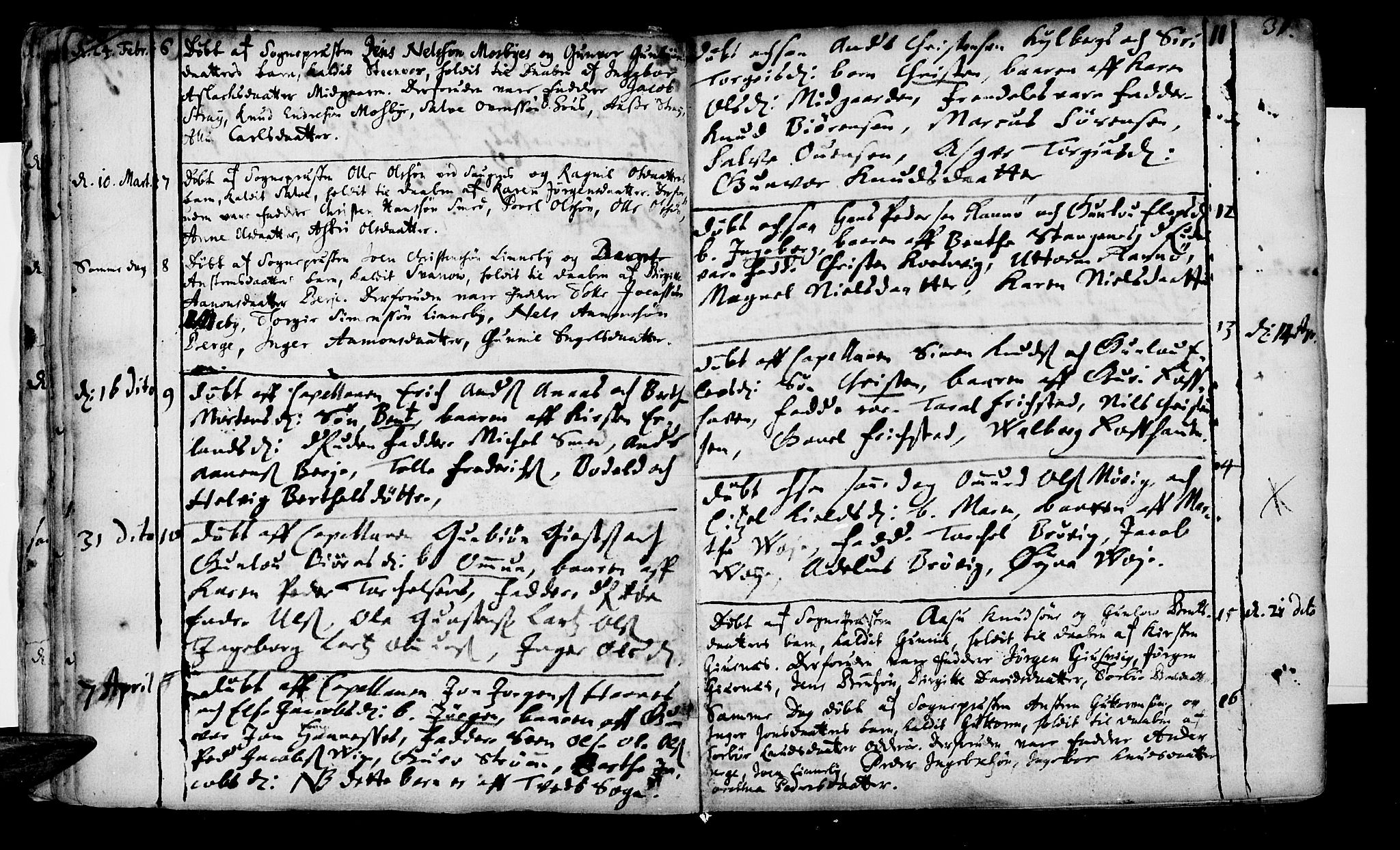 Oddernes sokneprestkontor, SAK/1111-0033/F/Fa/Faa/L0001: Parish register (official) no. A 1, 1692-1718, p. 30-31