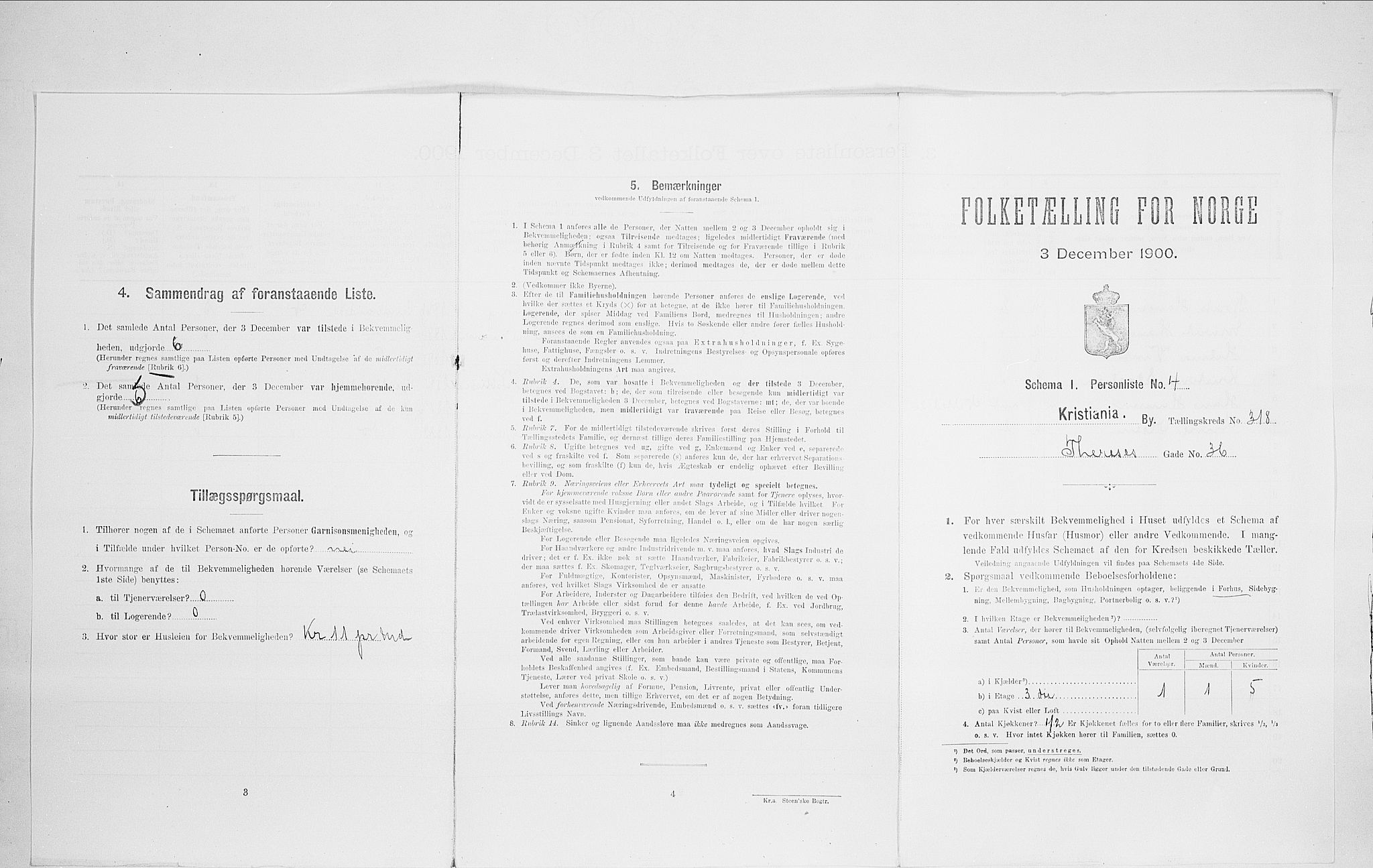 SAO, 1900 census for Kristiania, 1900, p. 97199