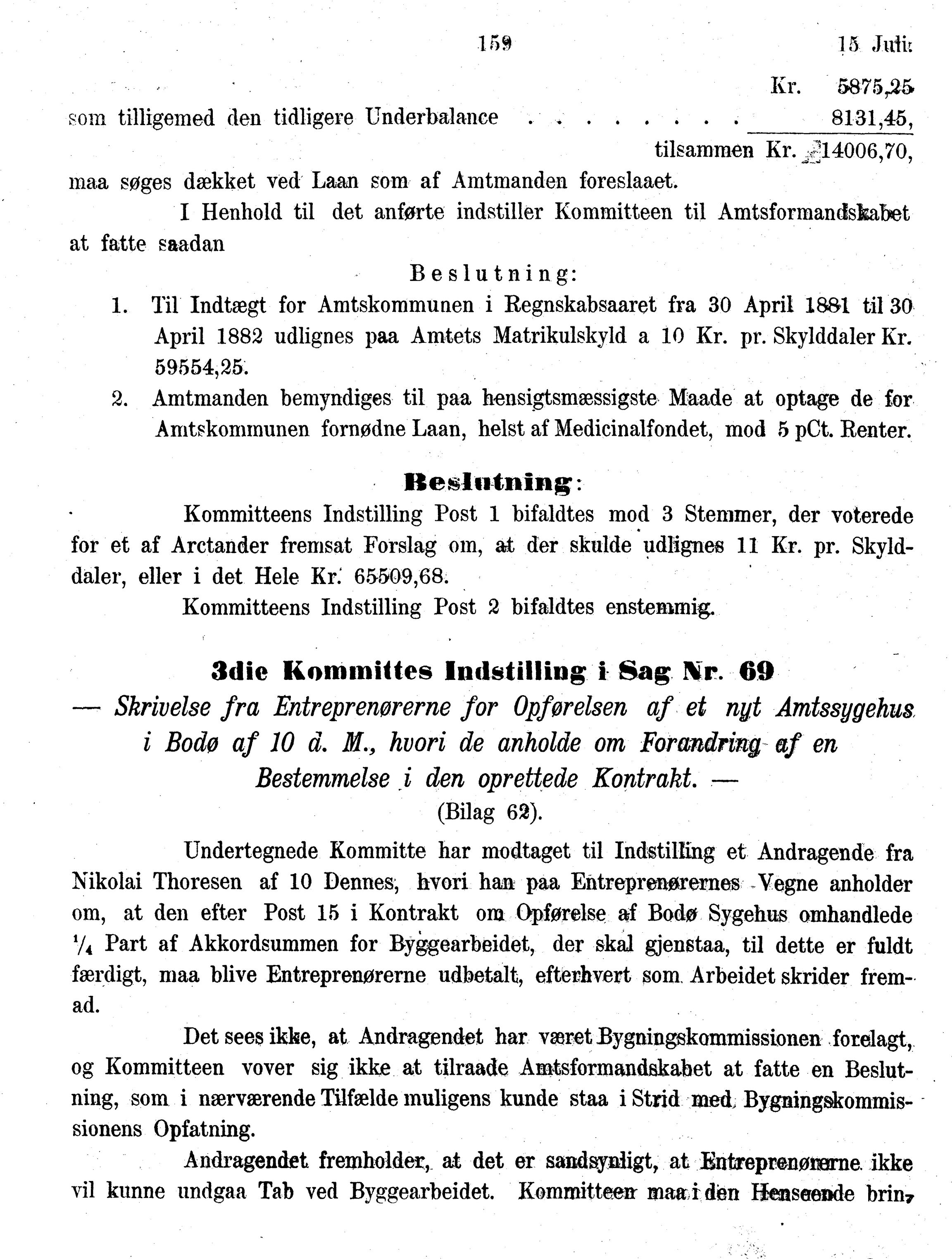 Nordland Fylkeskommune. Fylkestinget, AIN/NFK-17/176/A/Ac/L0010: Fylkestingsforhandlinger 1874-1880, 1874-1880