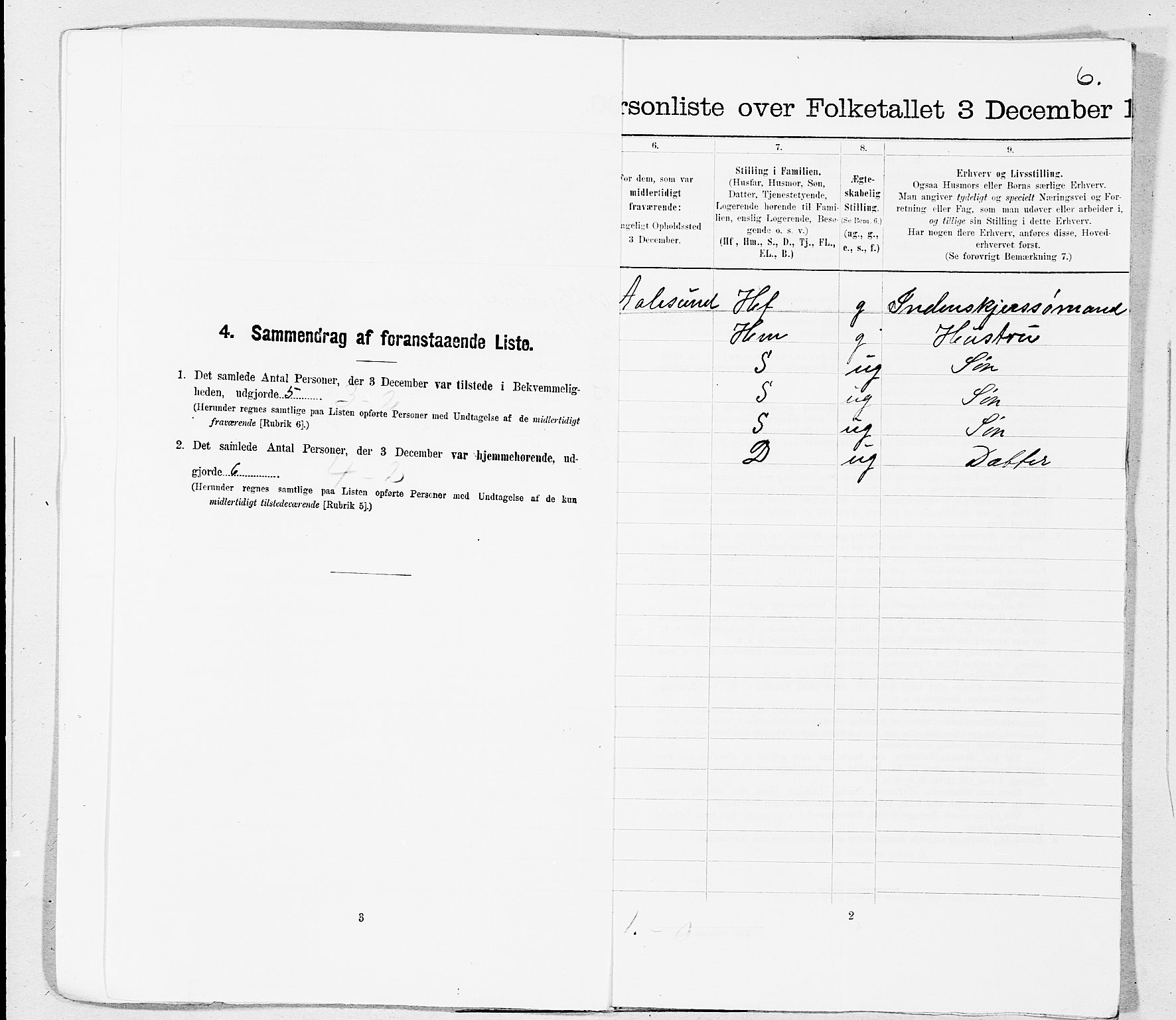 SAT, 1900 census for Kristiansund, 1900, p. 148