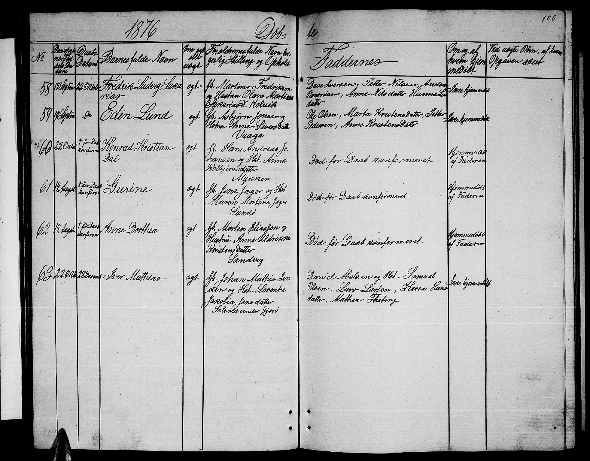 Ministerialprotokoller, klokkerbøker og fødselsregistre - Nordland, AV/SAT-A-1459/841/L0619: Parish register (copy) no. 841C03, 1856-1876, p. 106