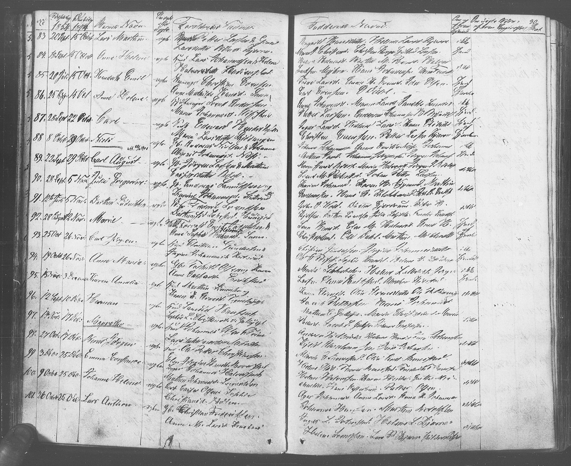 Vestby prestekontor Kirkebøker, SAO/A-10893/F/Fa/L0007: Parish register (official) no. I 7, 1850-1862, p. 30
