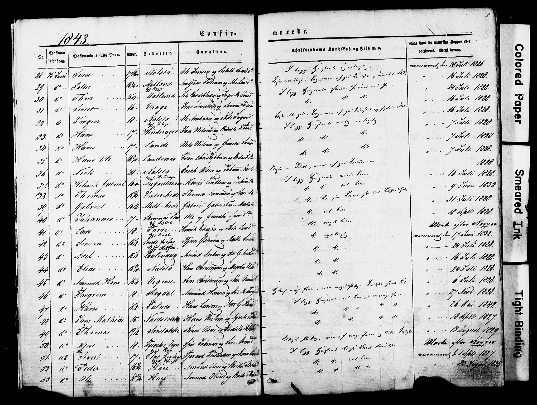 Avaldsnes sokneprestkontor, SAST/A -101851/H/Ha/Haa/L0007: Parish register (official) no. A 7, 1841-1853, p. 7