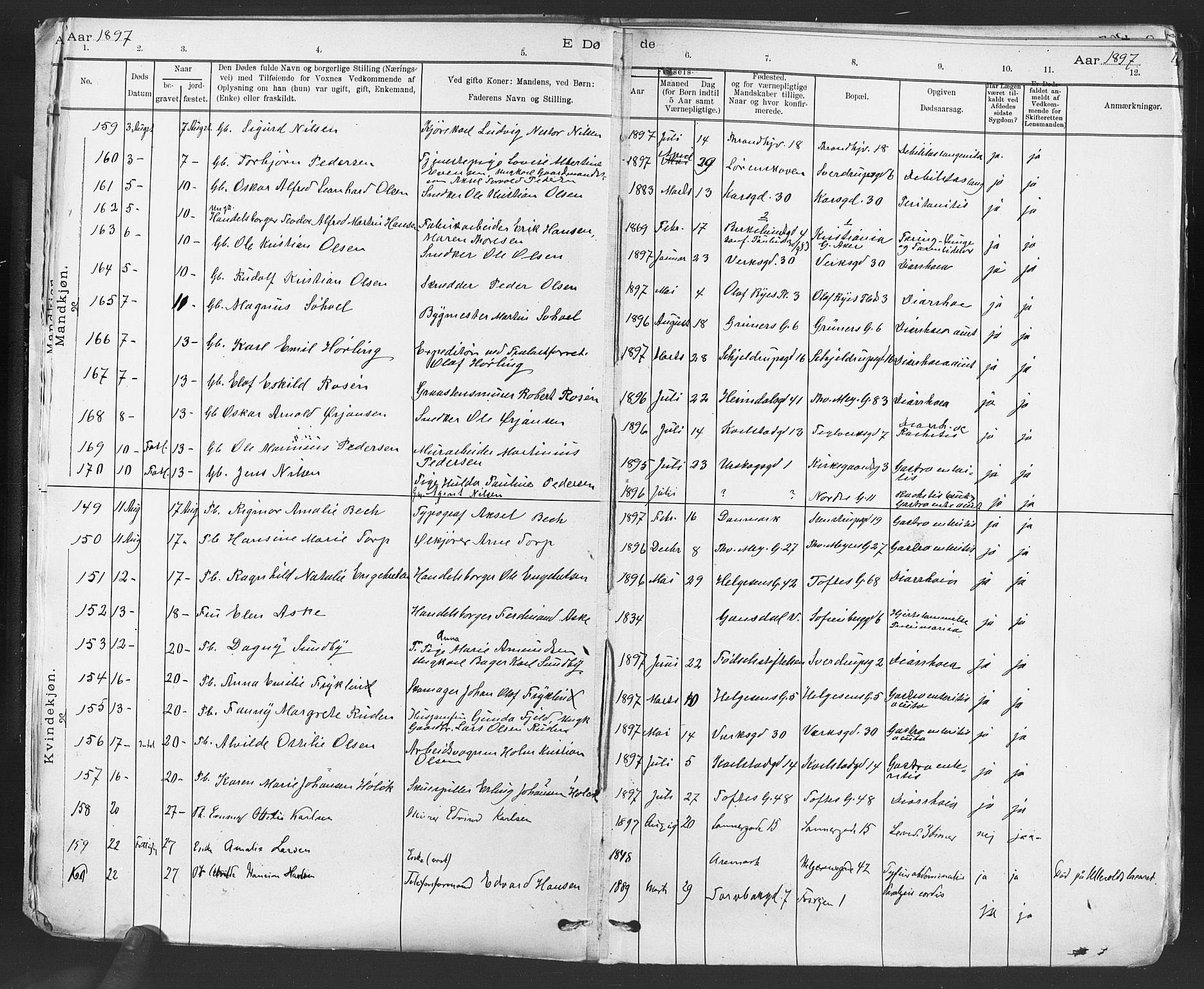 Paulus prestekontor Kirkebøker, AV/SAO-A-10871/F/Fa/L0012: Parish register (official) no. 12, 1897-1908, p. 4