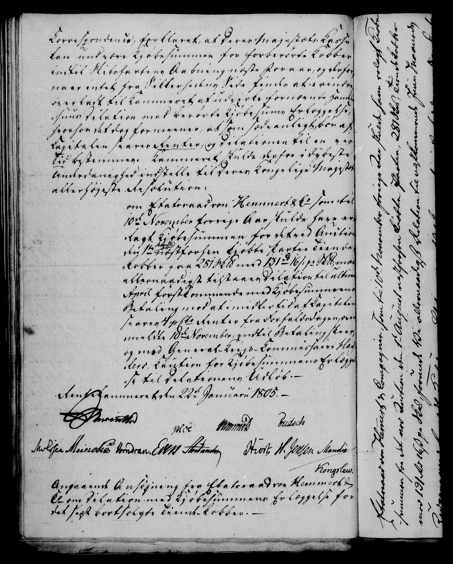 Rentekammeret, Renteskriverkontorene, AV/RA-EA-3115/M/Mf/Mfb/L0007: Relasjons- og resolusjonsprotokoll med register (merket RK 54.13), 1805-1806