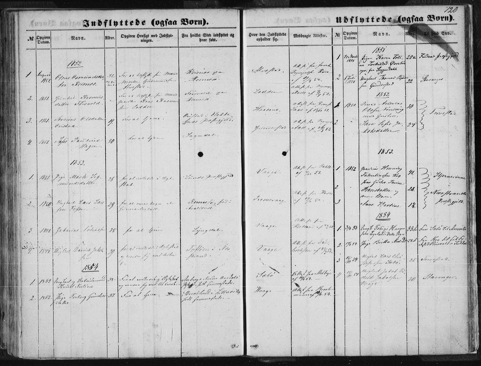 Tysvær sokneprestkontor, SAST/A -101864/H/Ha/Haa/L0002: Parish register (official) no. A 2, 1847-1856, p. 120