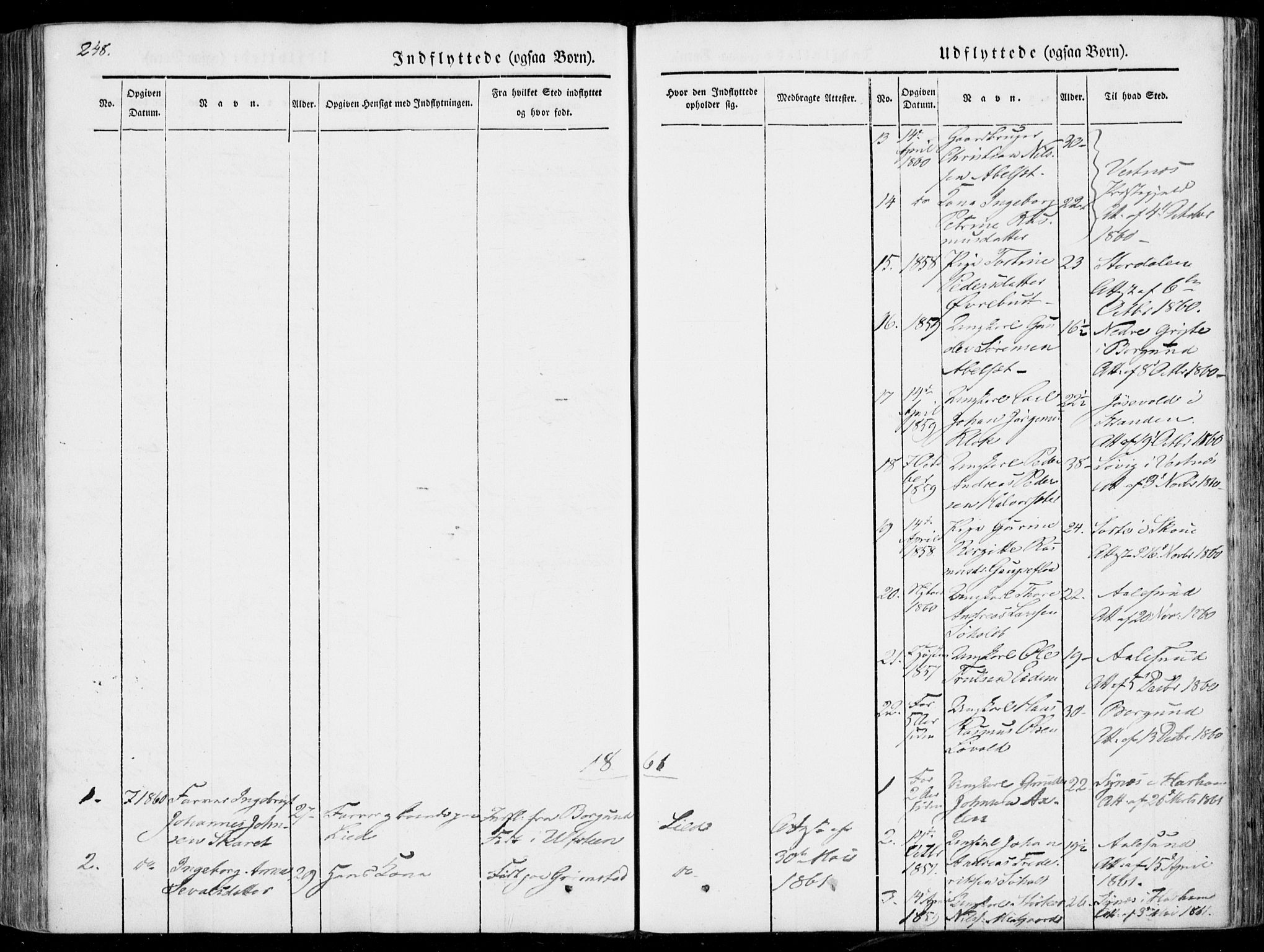 Ministerialprotokoller, klokkerbøker og fødselsregistre - Møre og Romsdal, SAT/A-1454/522/L0313: Parish register (official) no. 522A08, 1852-1862, p. 248