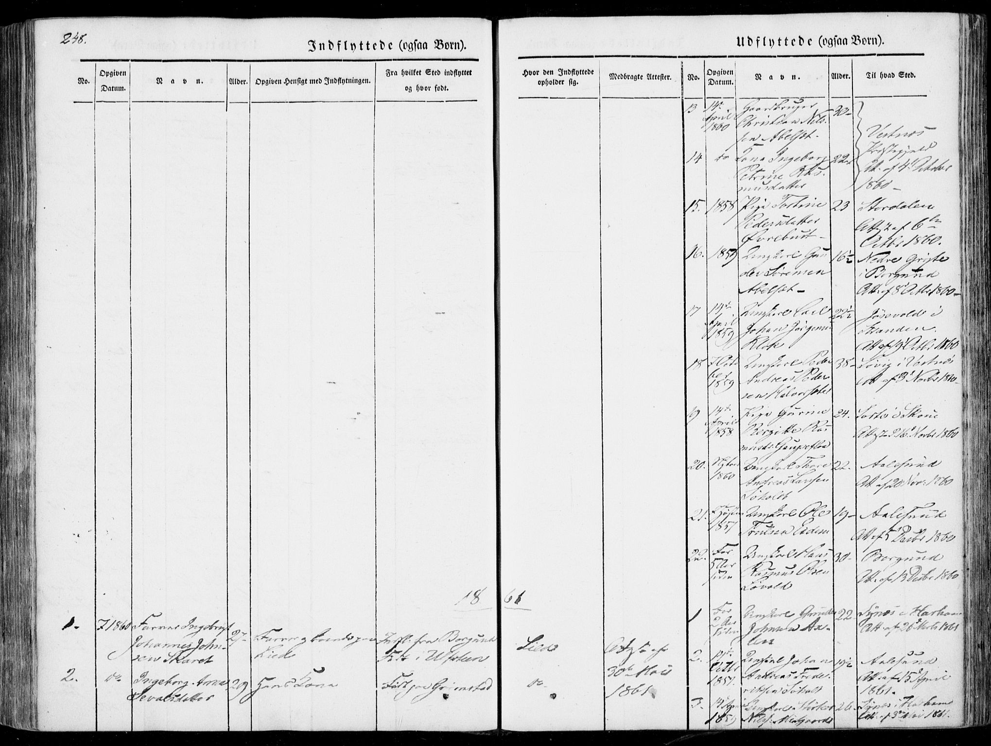 Ministerialprotokoller, klokkerbøker og fødselsregistre - Møre og Romsdal, AV/SAT-A-1454/522/L0313: Parish register (official) no. 522A08, 1852-1862, p. 248